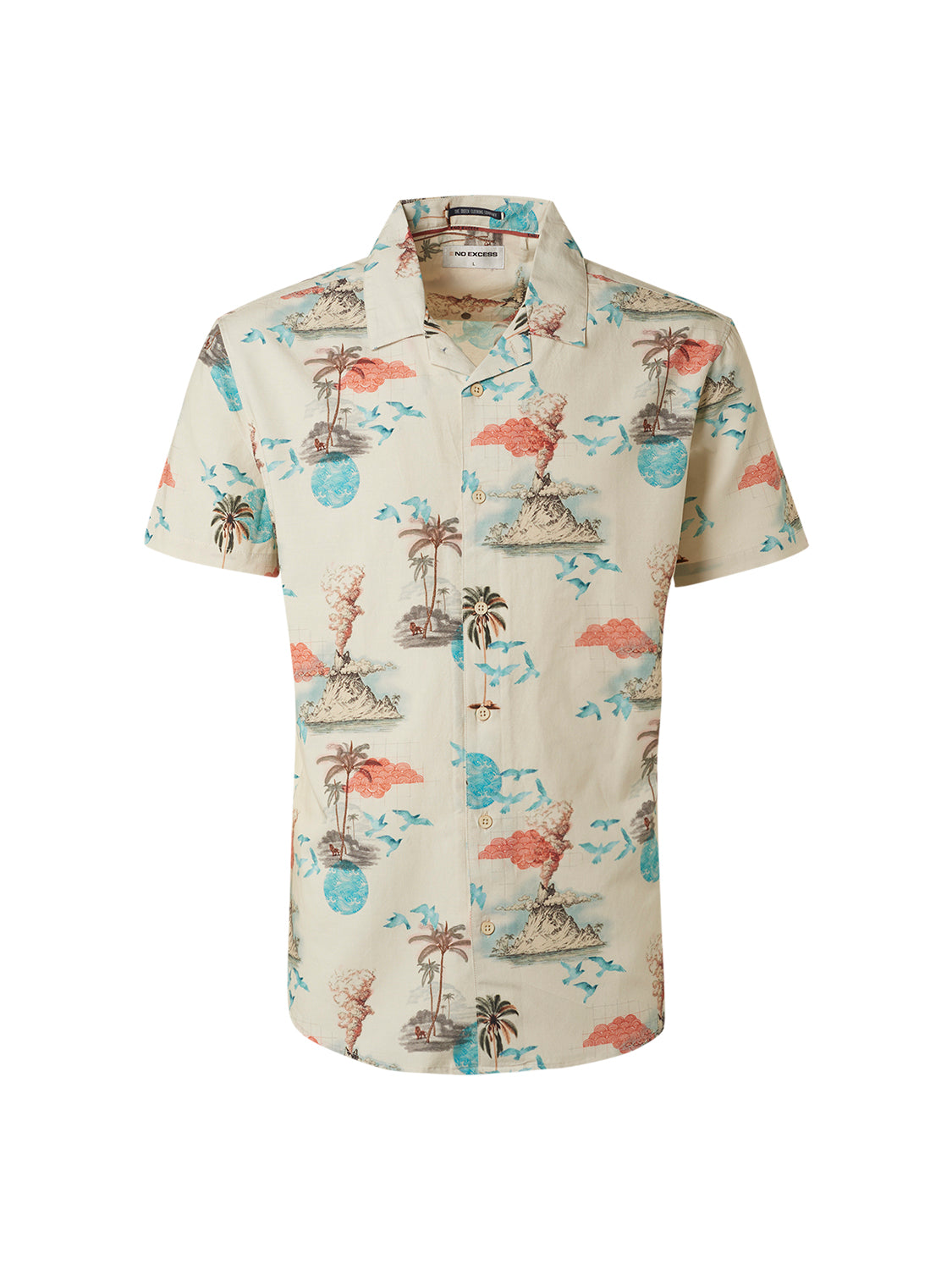 No Excess - Pacific Printed SS Shirt - Offwhite