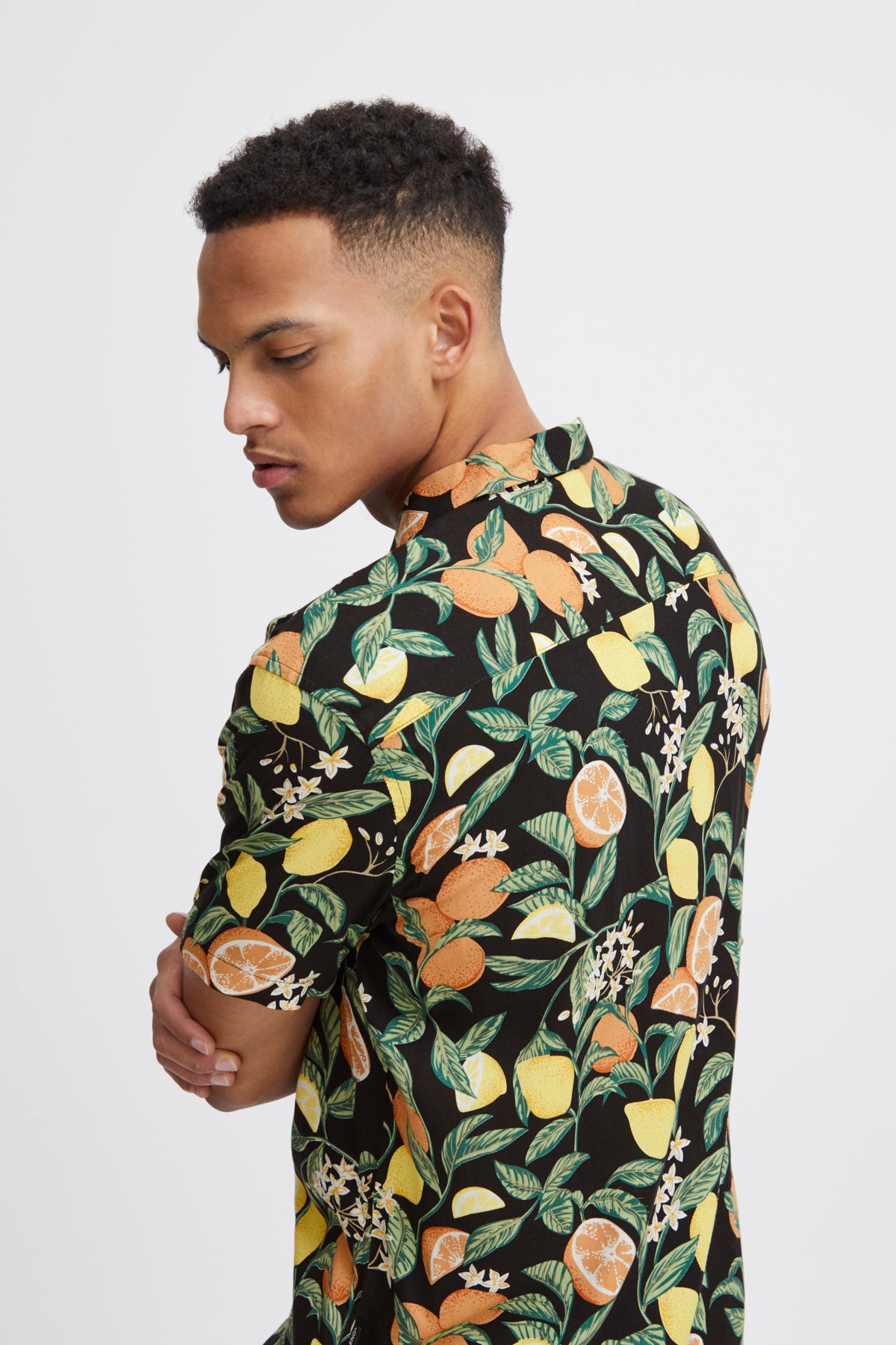 Blend - Citrus Print SS Shirt - Black