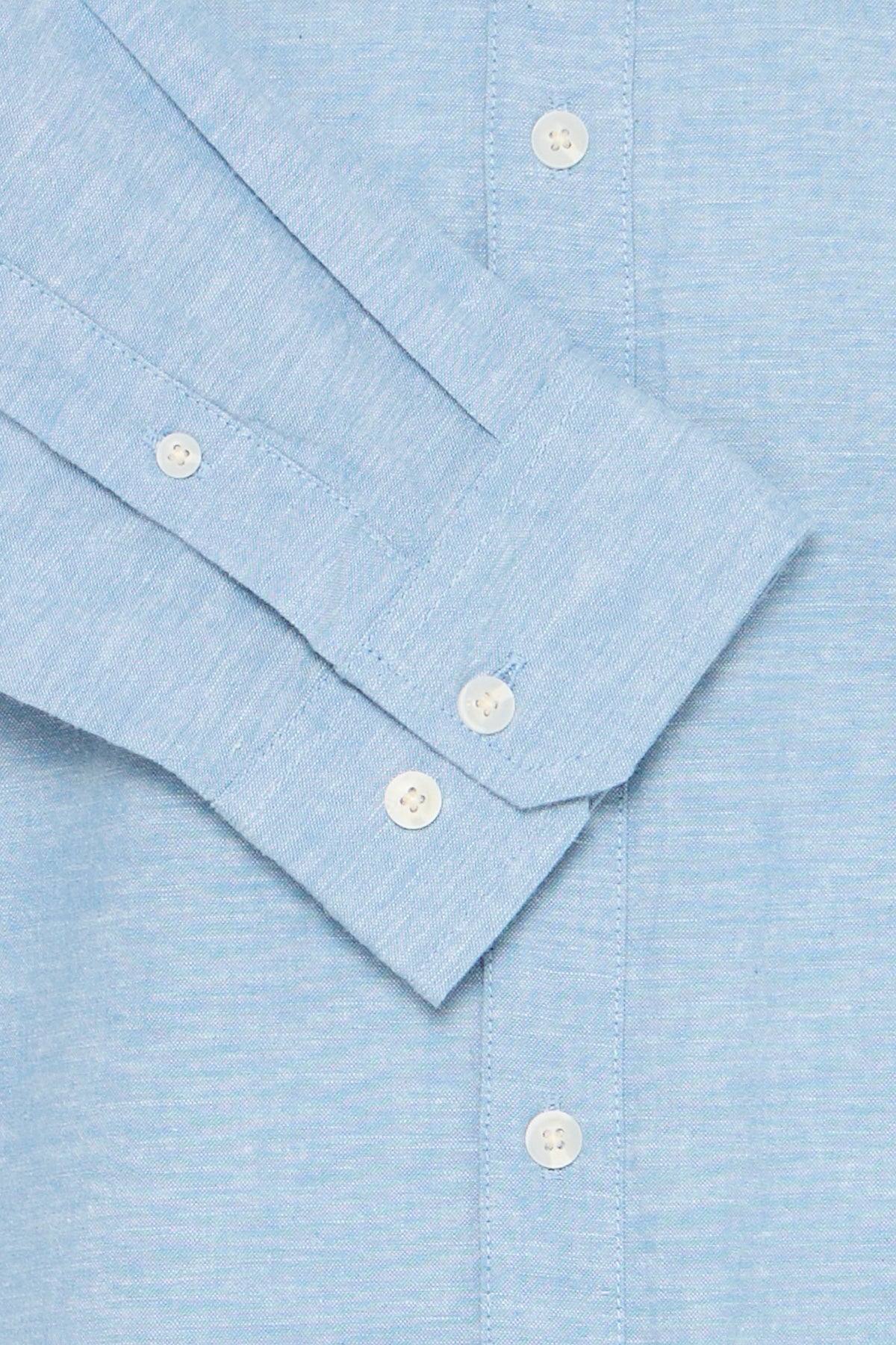 Blend - Linen Blend LS Shirt - Lichen Blue