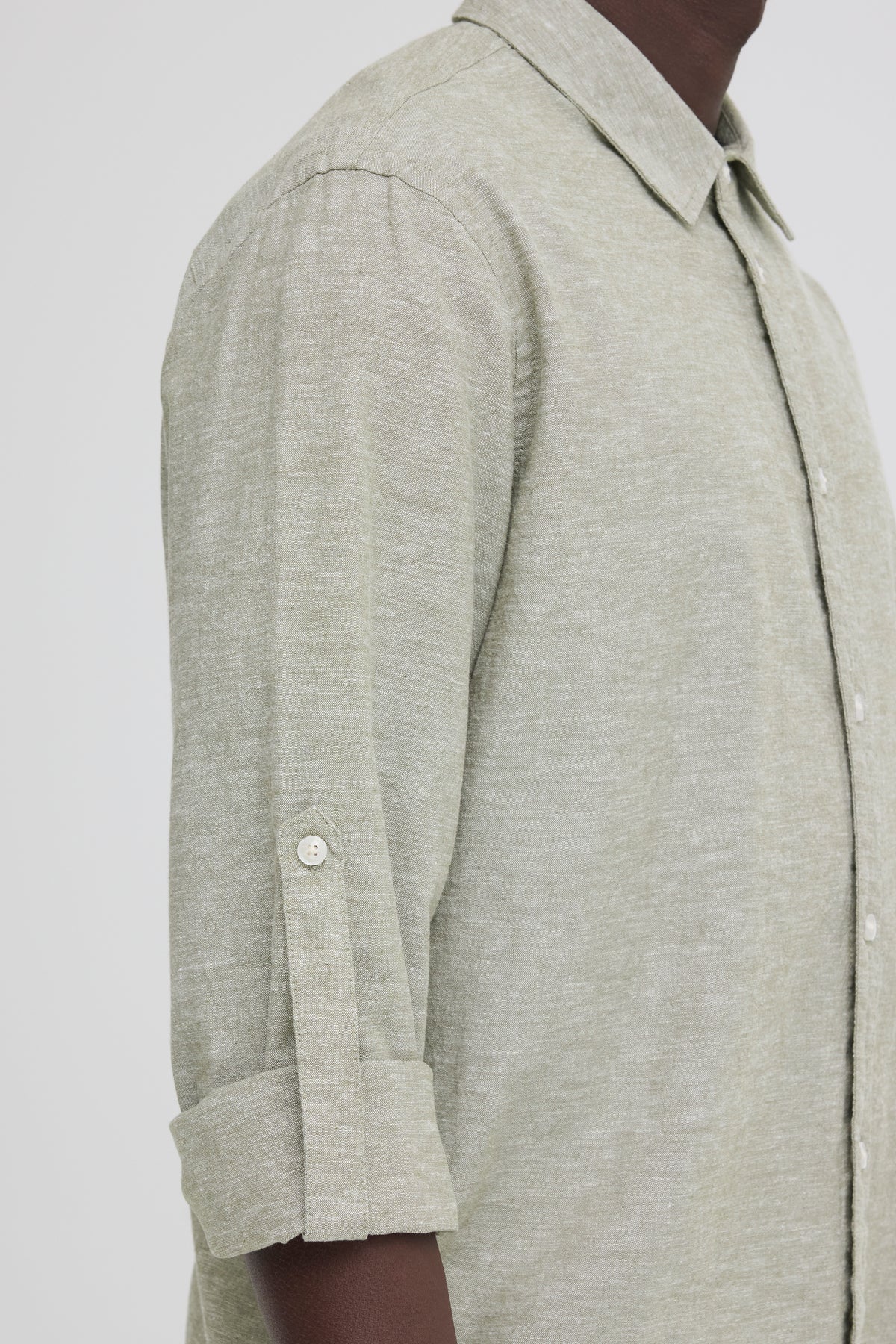 Blend - Linen Blend LS Shirt - Dusty Olive