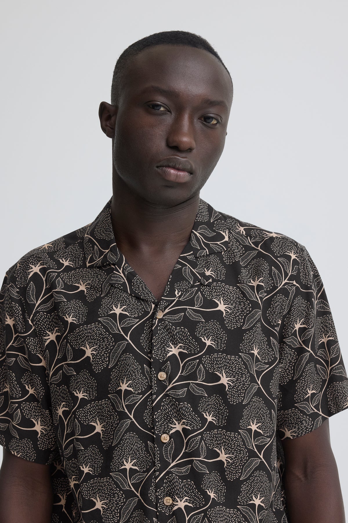 Blend - Tree Print SS Shirt - Black Beauty