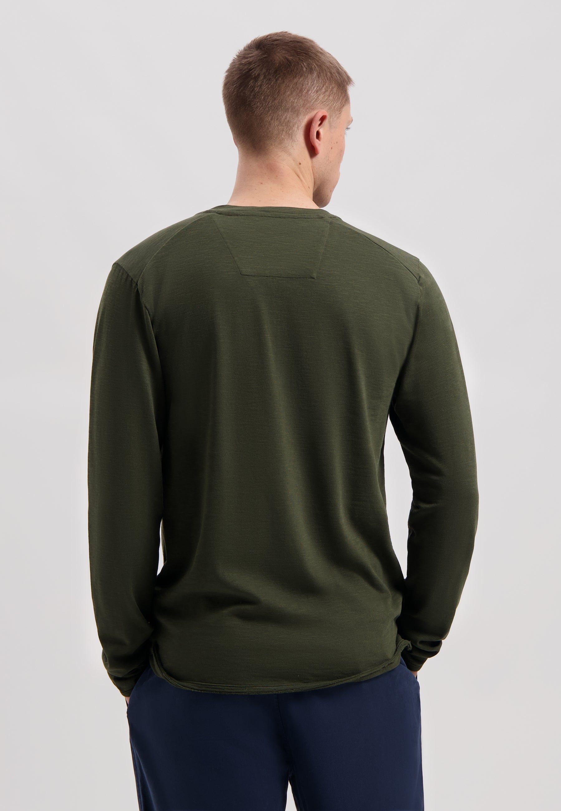 Dstrezzed - The Newman Henley LS Tee - Dark Army