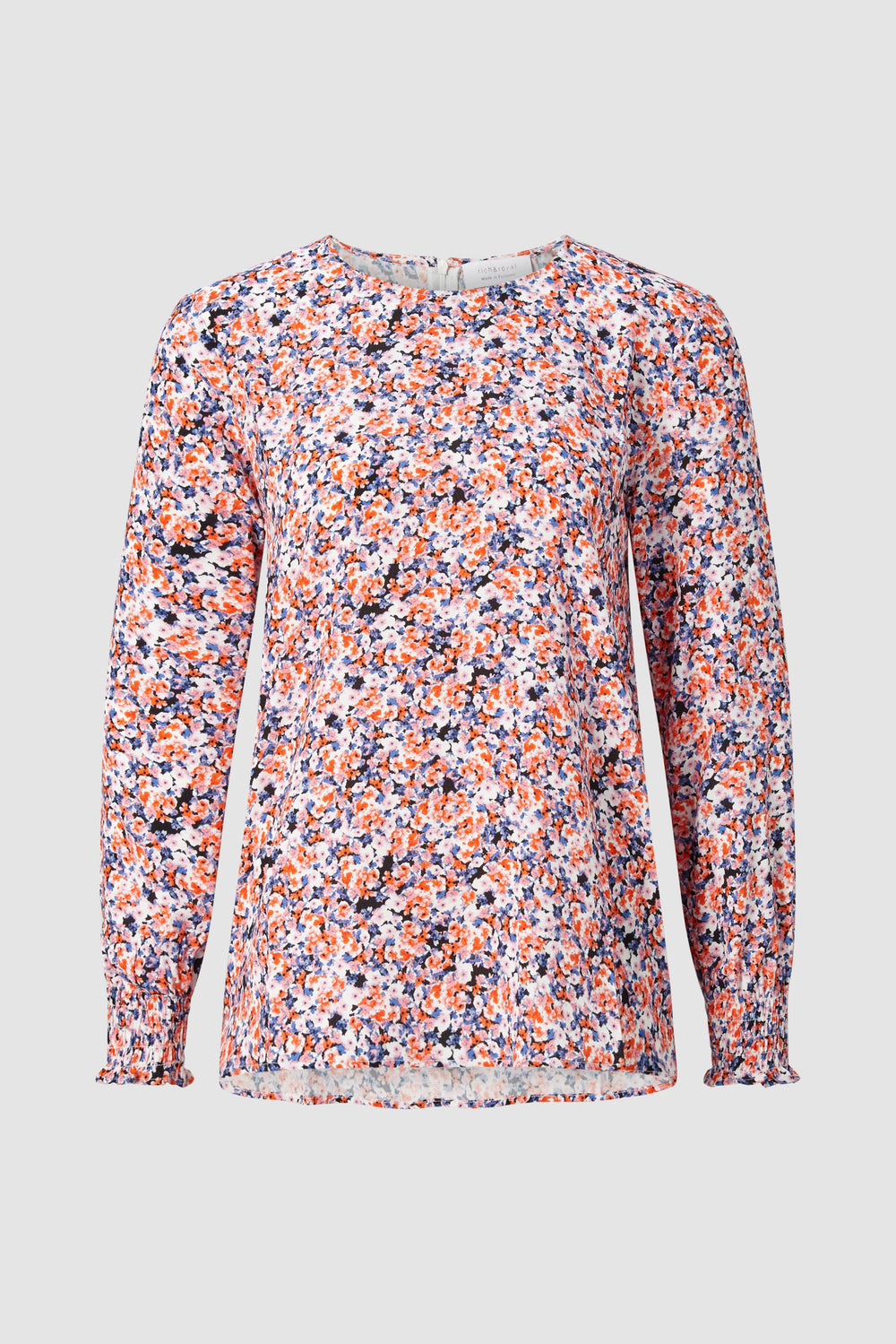 Rich & Royal - Floral Printed Blouse - Flame