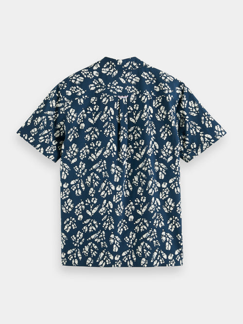 Scotch & Soda - Printed SS Camp Shirt - Navy Dapple