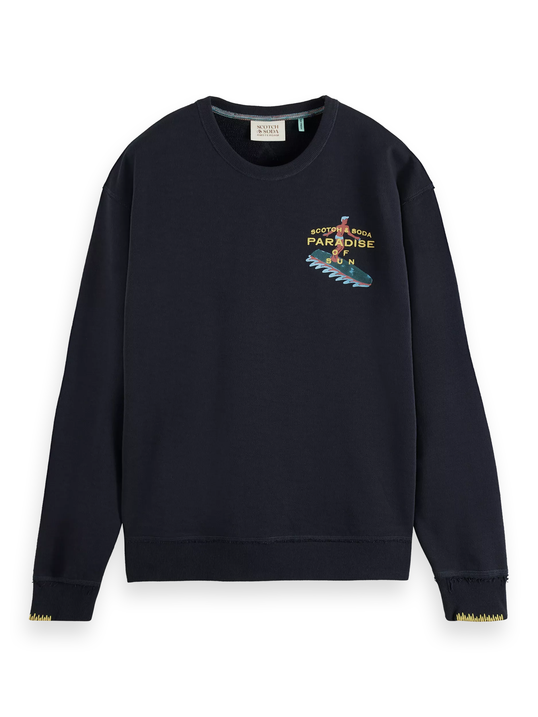 Scotch & Soda - Relaxed Fit Artwork Sweatshirt - Navy