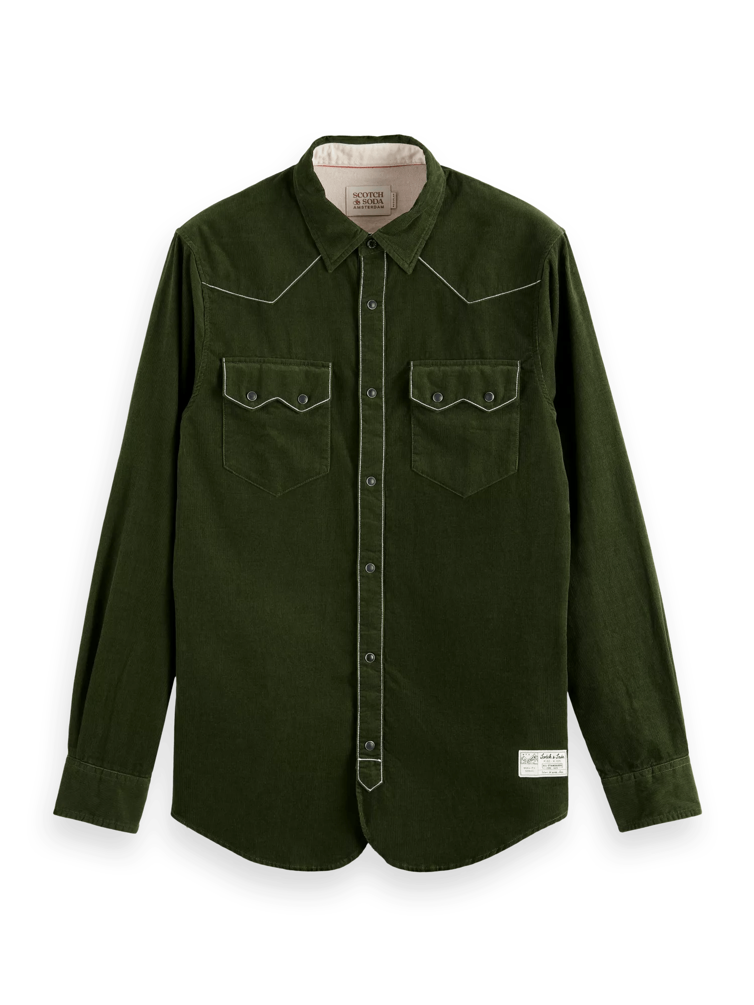 Scotch & Soda - Corduroy Western Shirt - Field Green