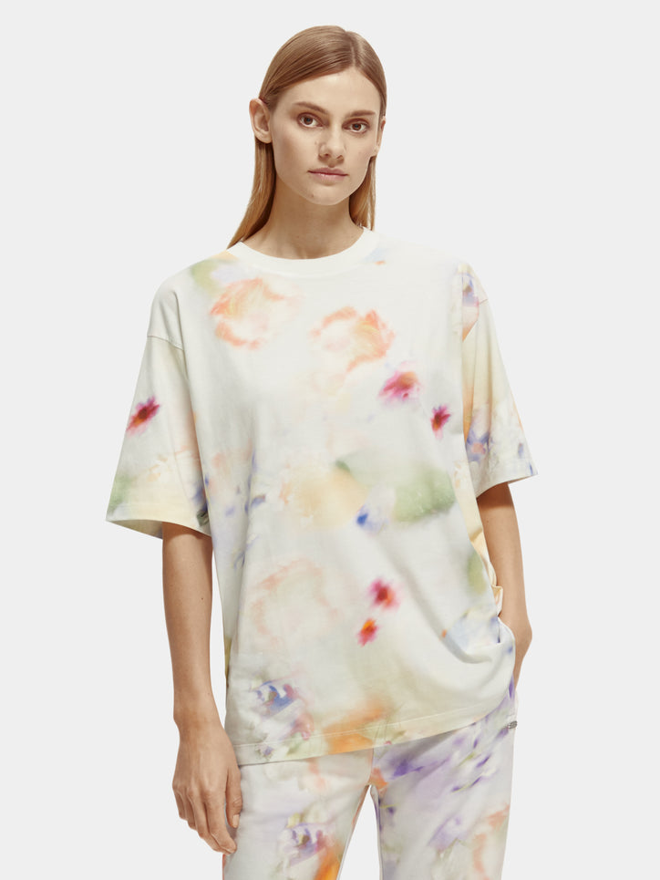 Maison Scotch - Oversized Fit  Printed Tee – Motion Print