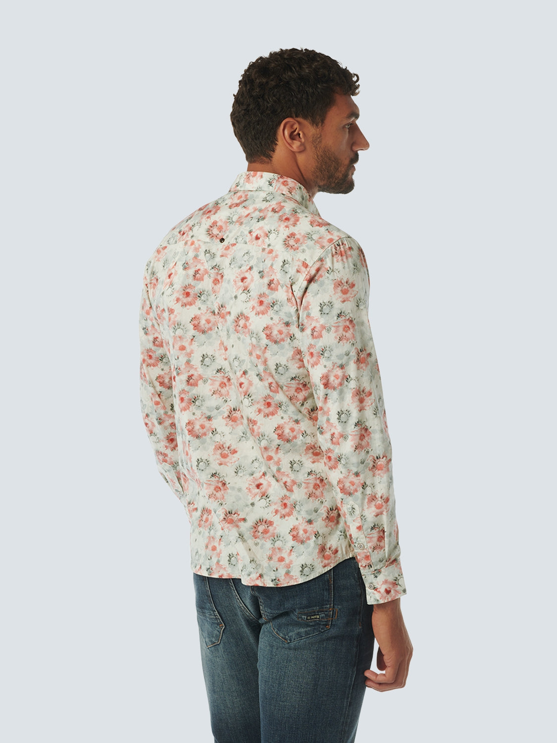 No Excess - Gazania Print LS Shirt - Melon