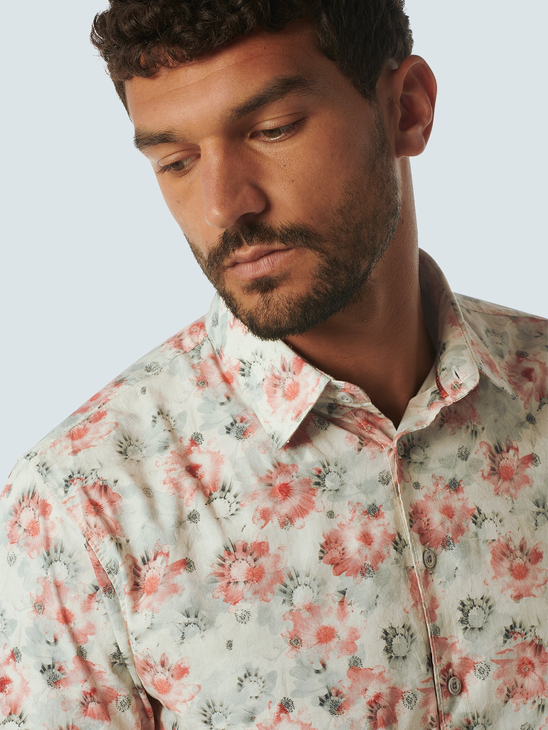 No Excess - Gazania Print LS Shirt - Melon