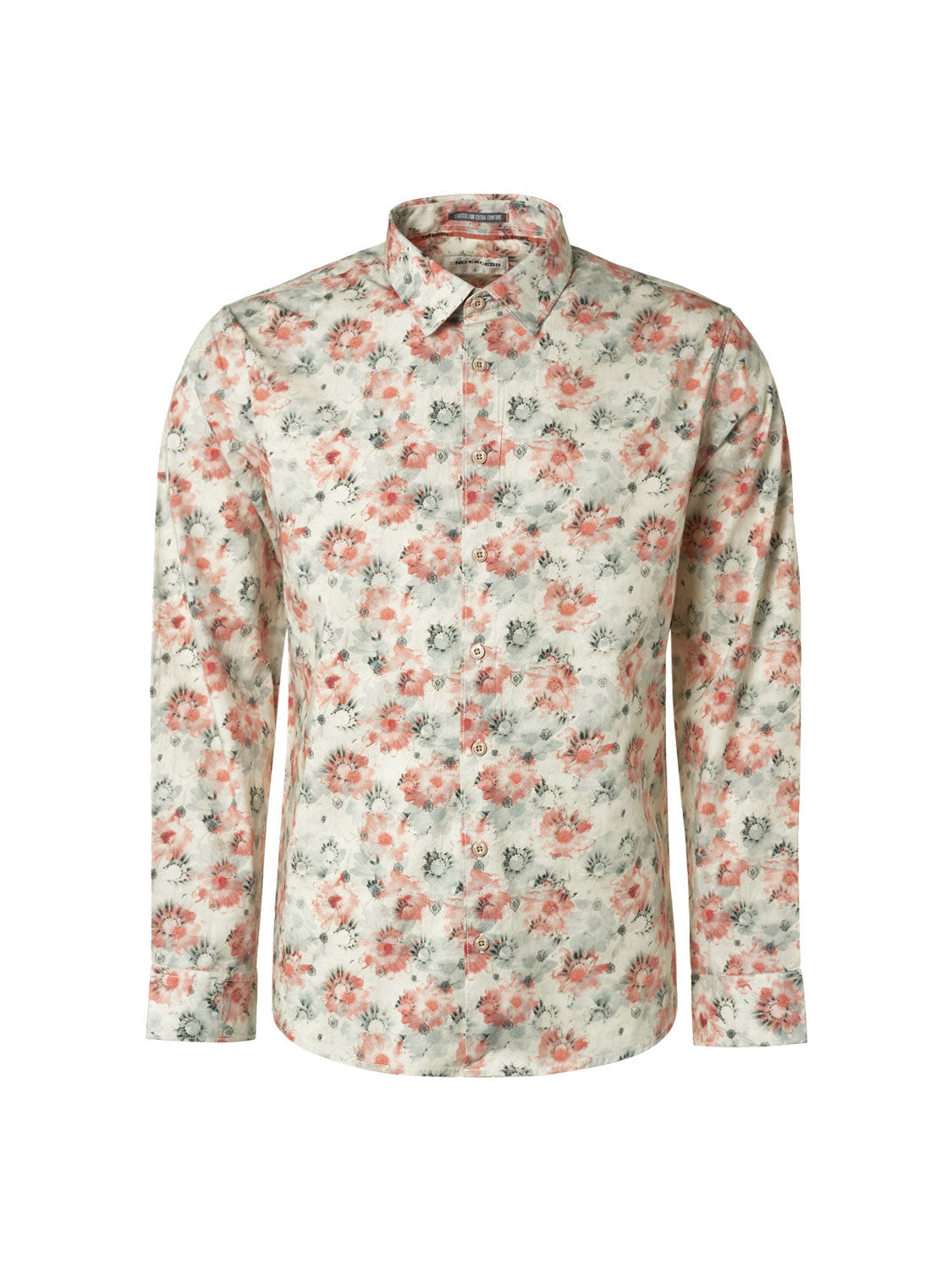 No Excess - Gazania Print LS Shirt - Melon