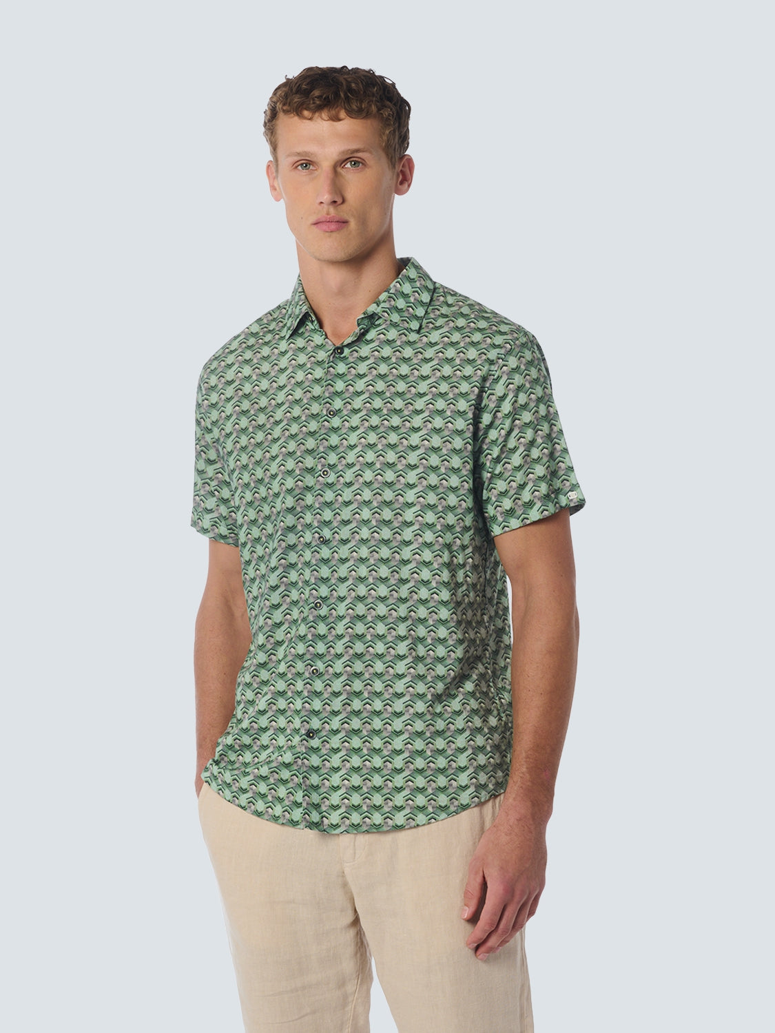 No Excess - Inside Out Print SS Shirt - Green