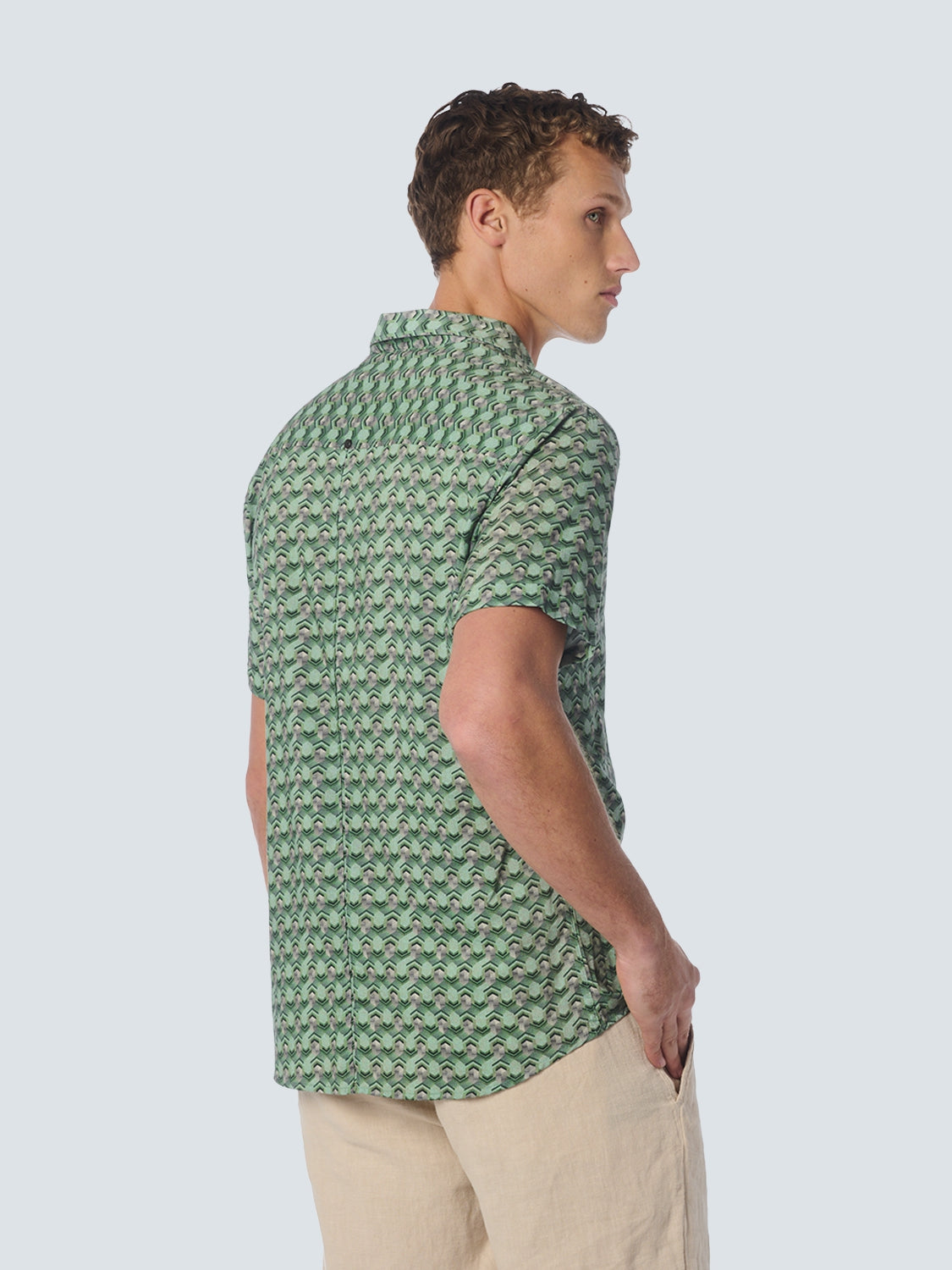 No Excess - Inside Out Print SS Shirt - Green