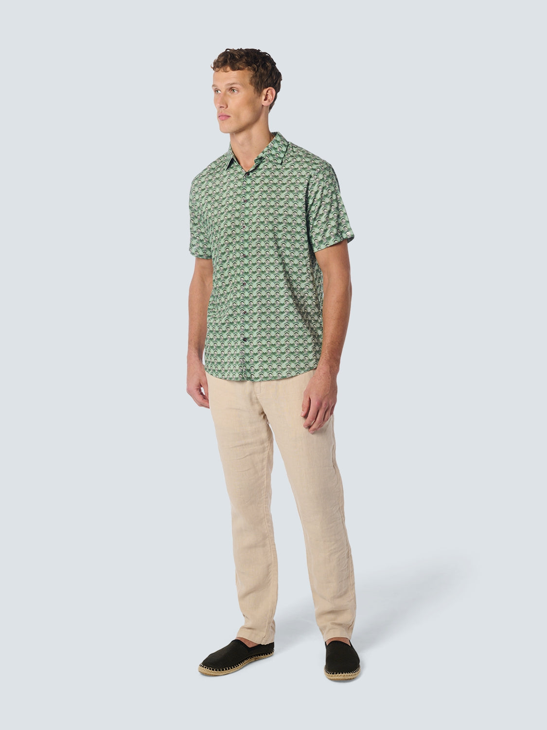 No Excess - Inside Out Print SS Shirt - Green