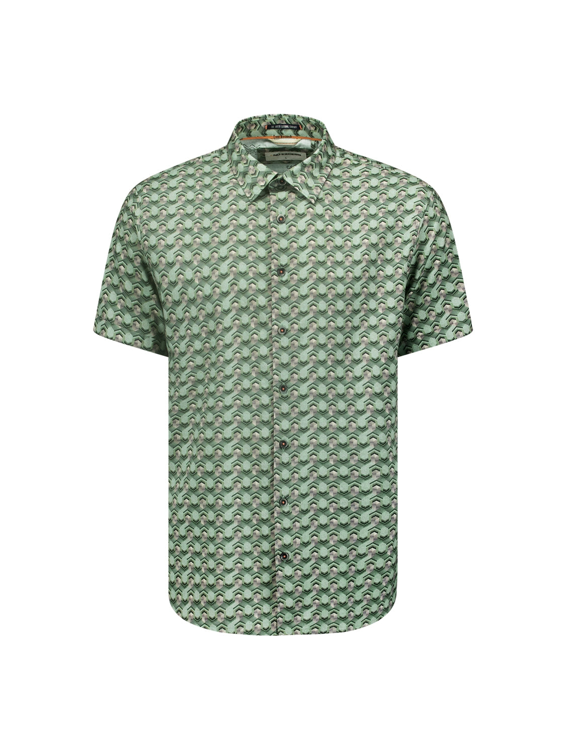 No Excess - Inside Out Print SS Shirt - Green