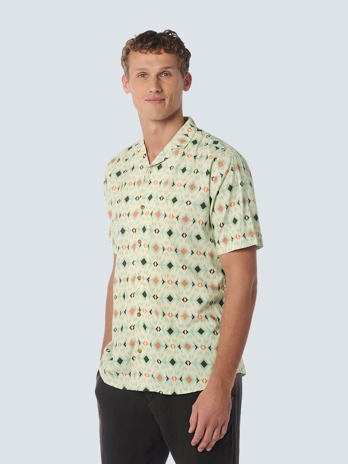 No Excess - Cancun Print SS Shirt - Offwhite