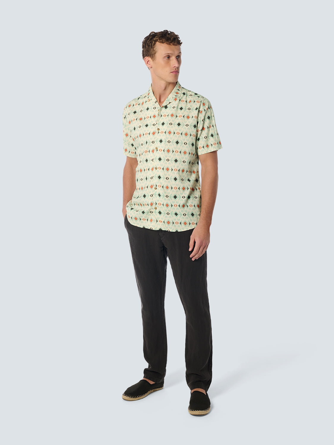 No Excess - Cancun Print SS Shirt - Offwhite