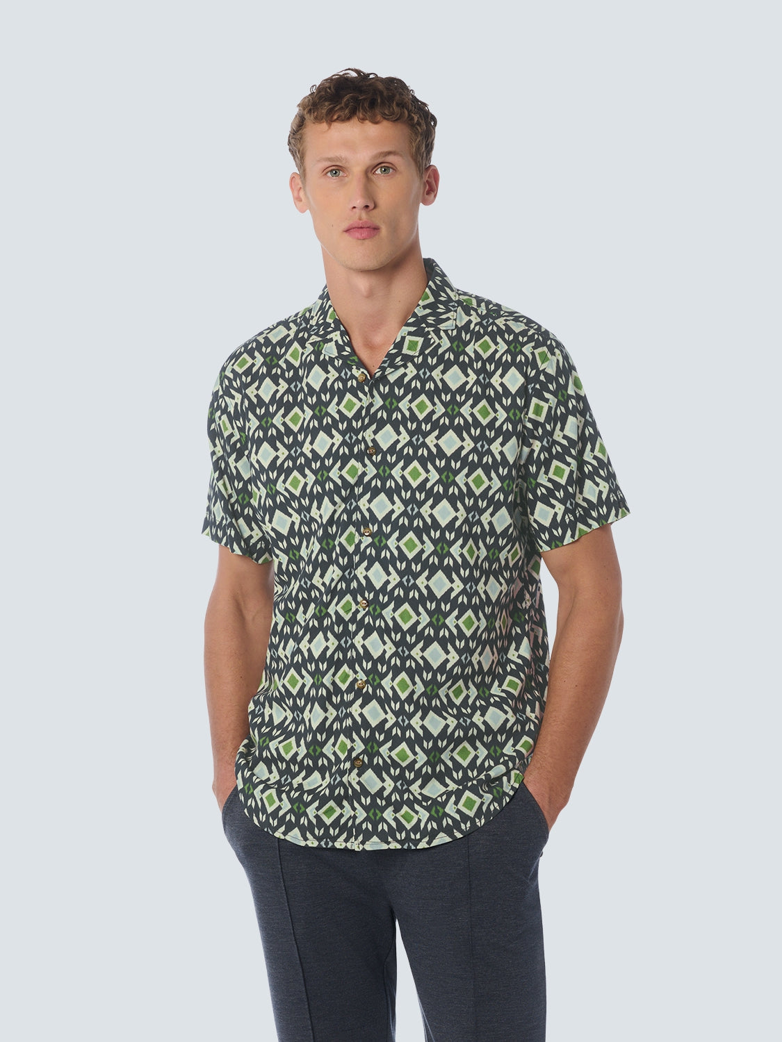 No Excess - Cancun Print SS Shirt - Night