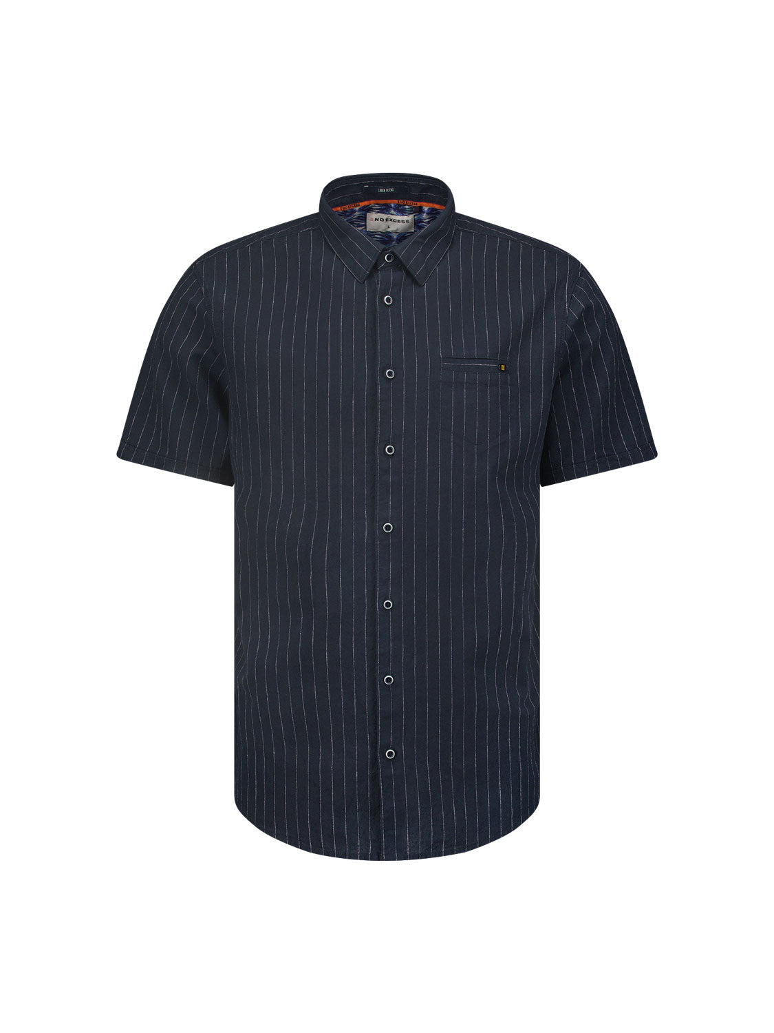 No Excess - Pinstripe Print SS Shirt - Night