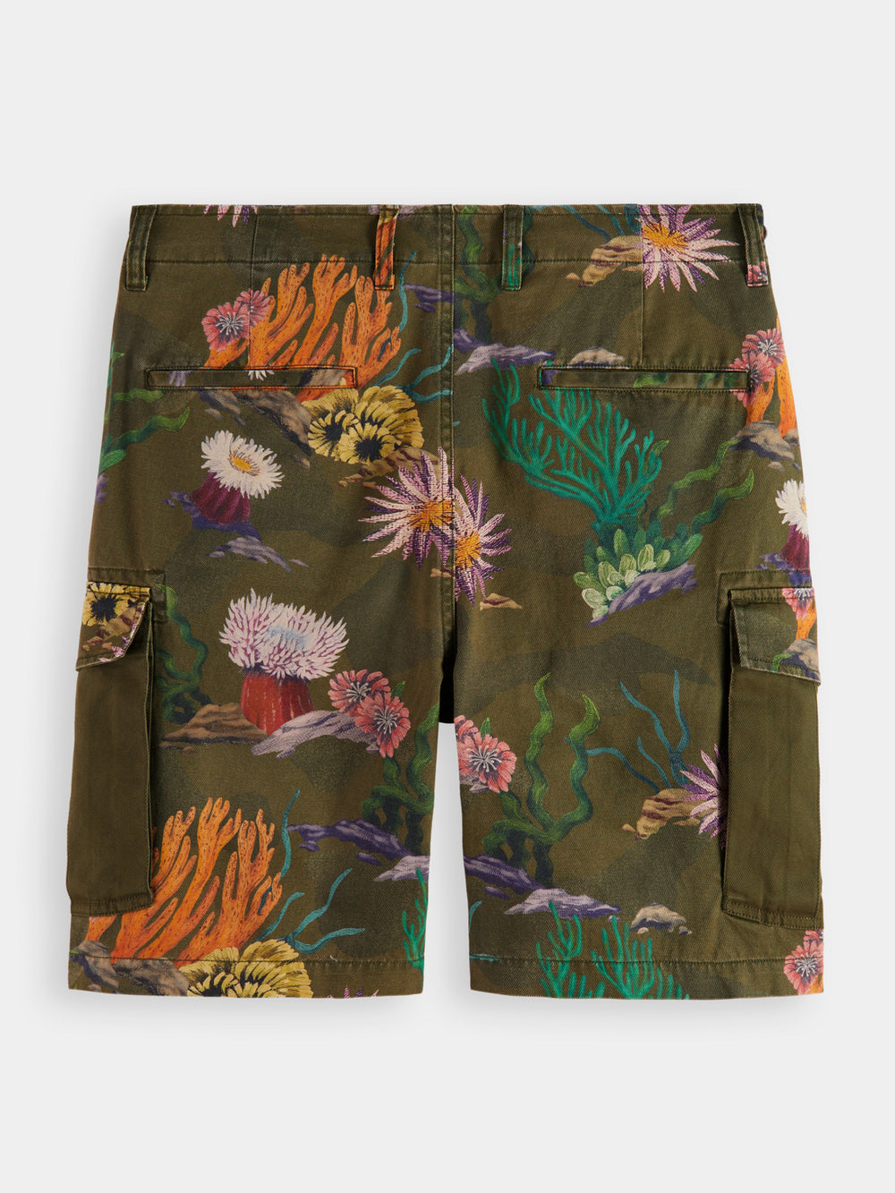 Scotch & Soda - Seasonal Printed Cargo Short - Camo Coral AOP