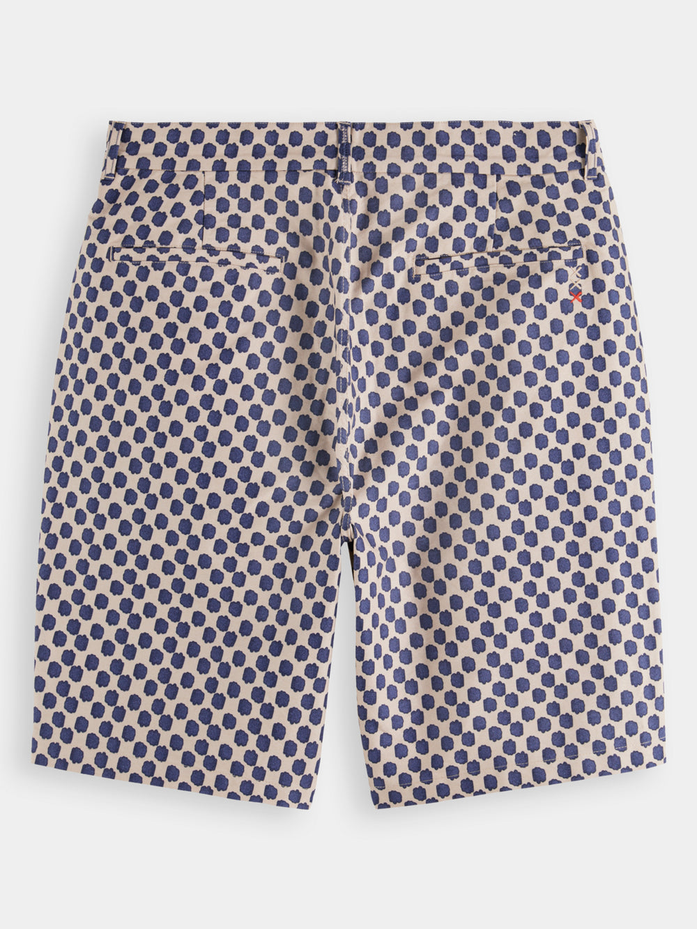 Scotch & Soda - Drift Printed Lightweight Canvas Short - Polka Navy Blue