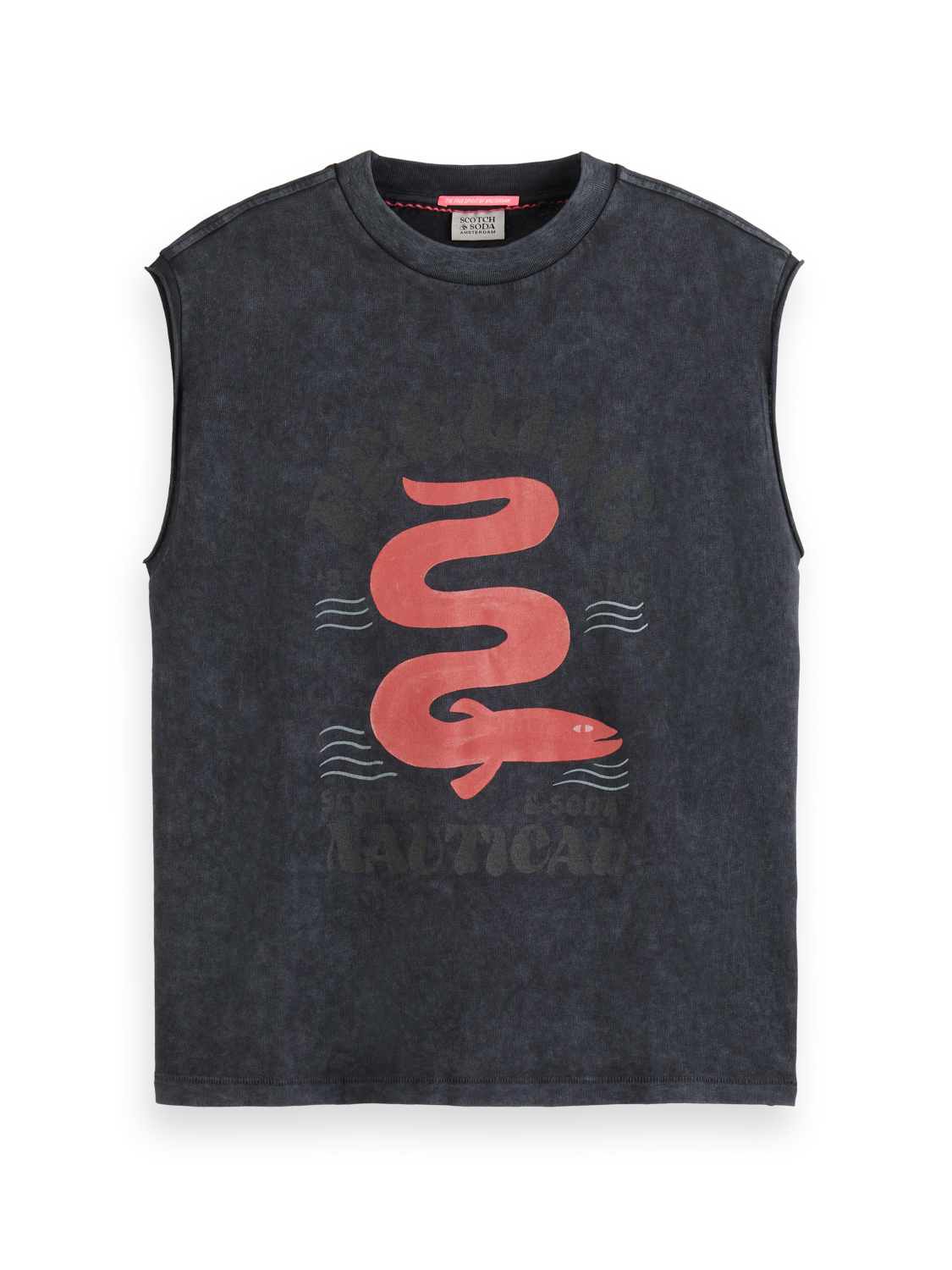 Maison Scotch - Front Artwork Tank - Evening Black