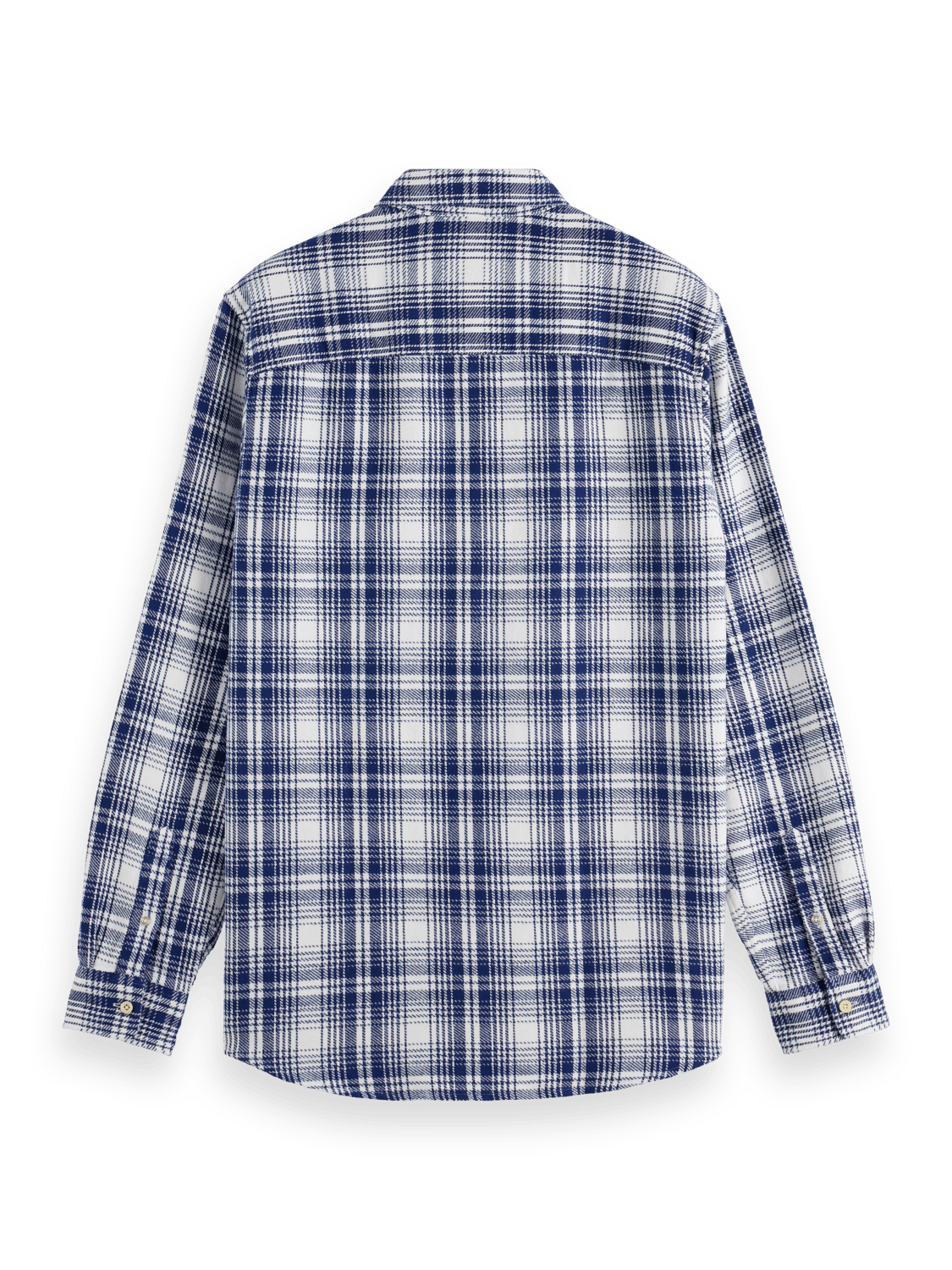 Scotch & Soda - Regular Fit Flannel Check Shirt - Blue White Check