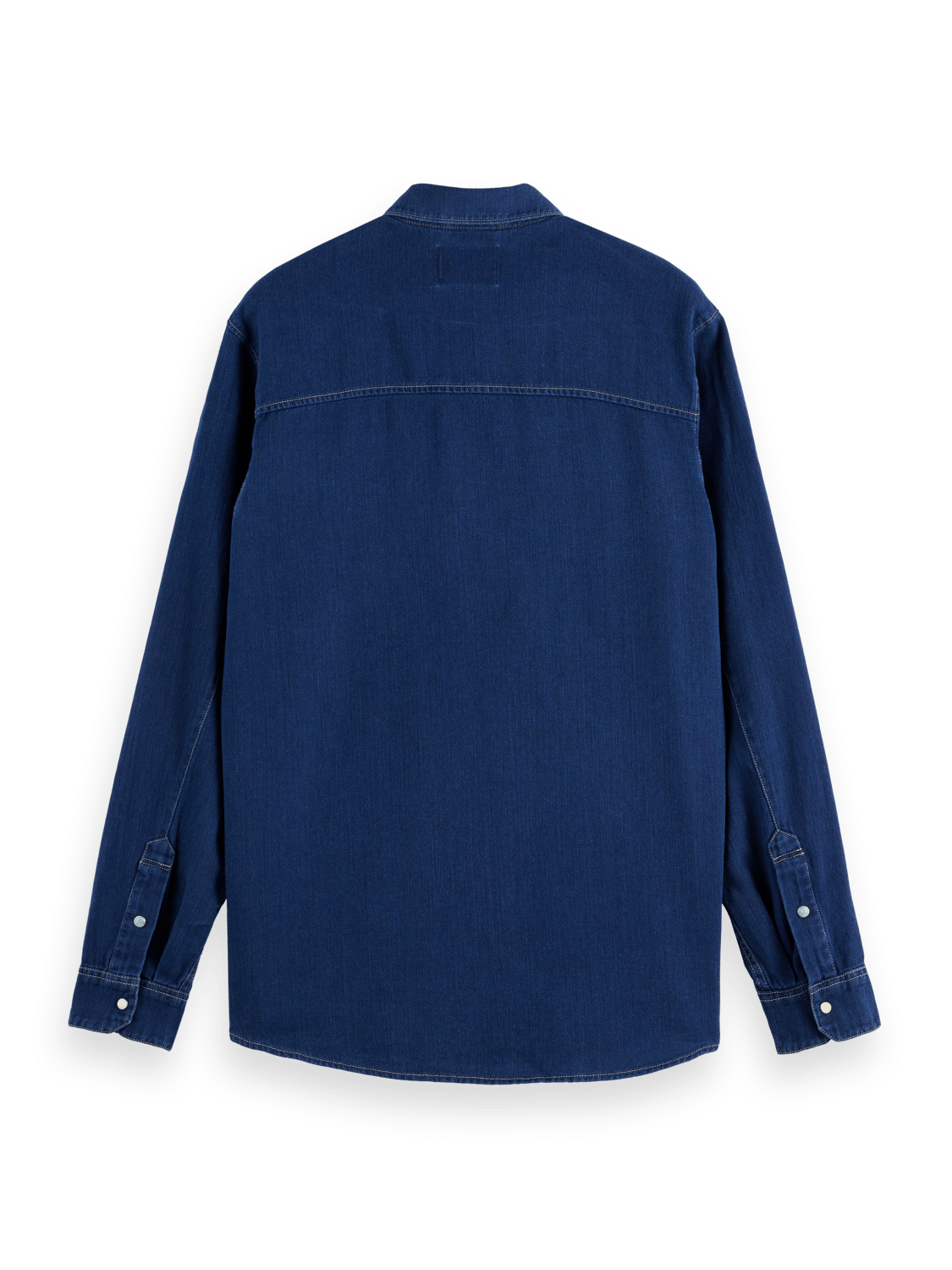 Scotch & Soda - Regular Fit Premium Indigo Twill Washed Shirt - Indigo