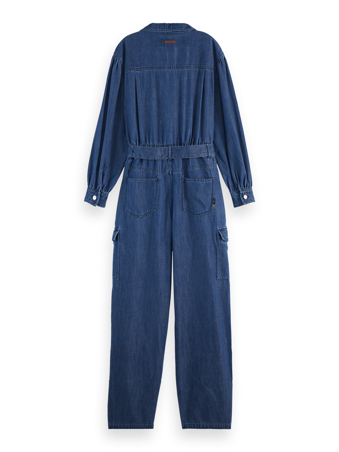 Maison Scotch - Tonal Detailing Lightweight Denim Jumpsuit - Washed Indigo