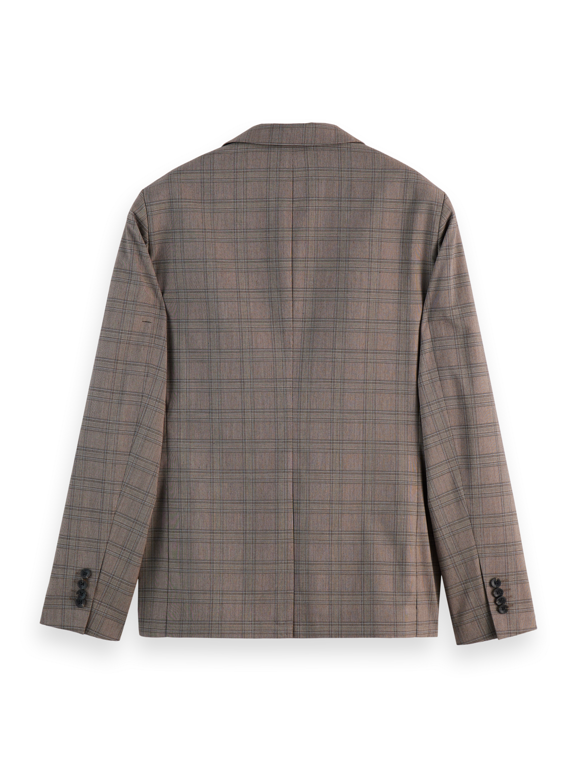 Scotch & Soda - Single Breasted Yarn-Dyed Blazer - Brown Ecru Check