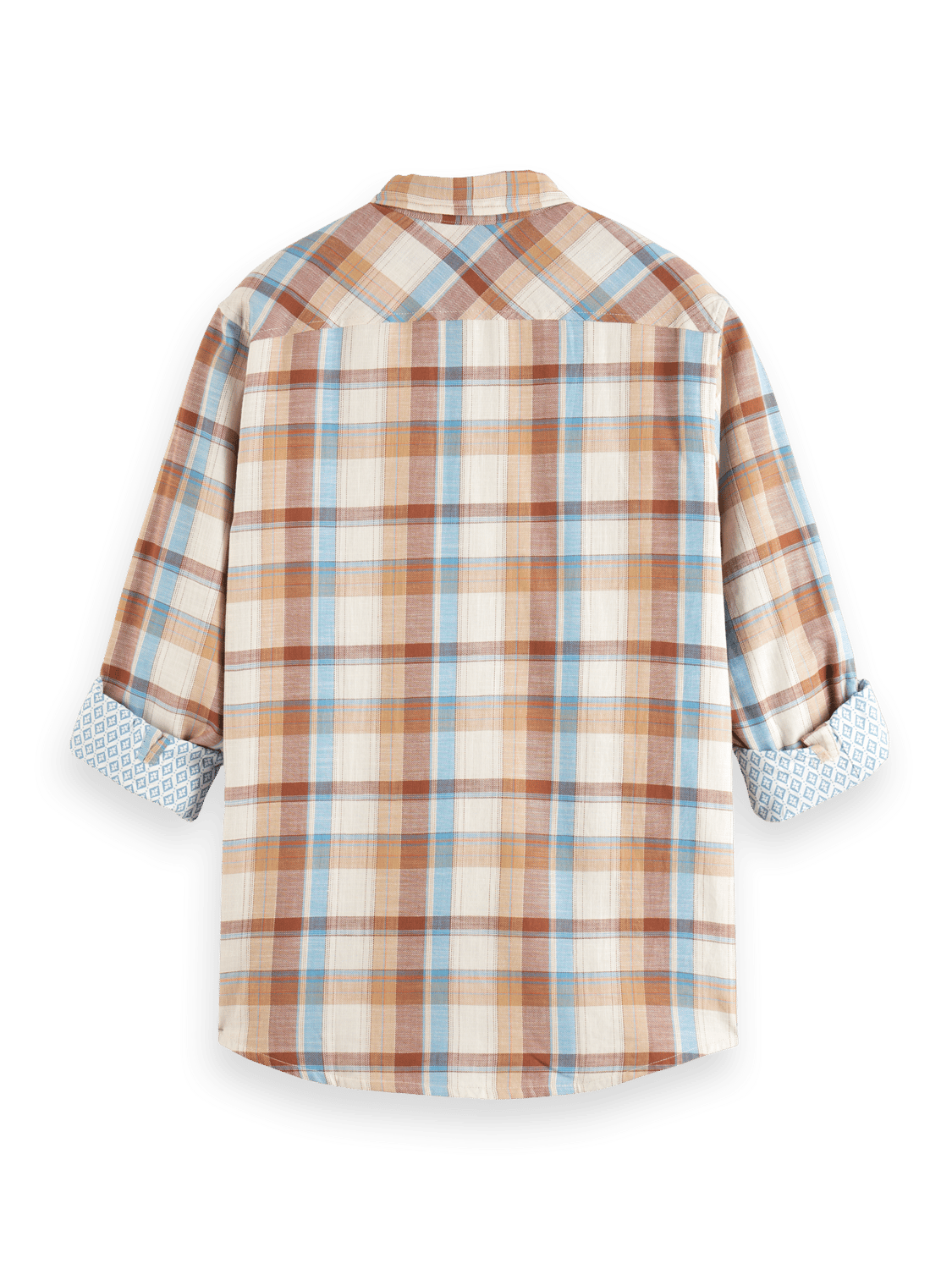 Scotch & Soda - Yarn-Dyed Check Roll Up Shirt - Brown Check