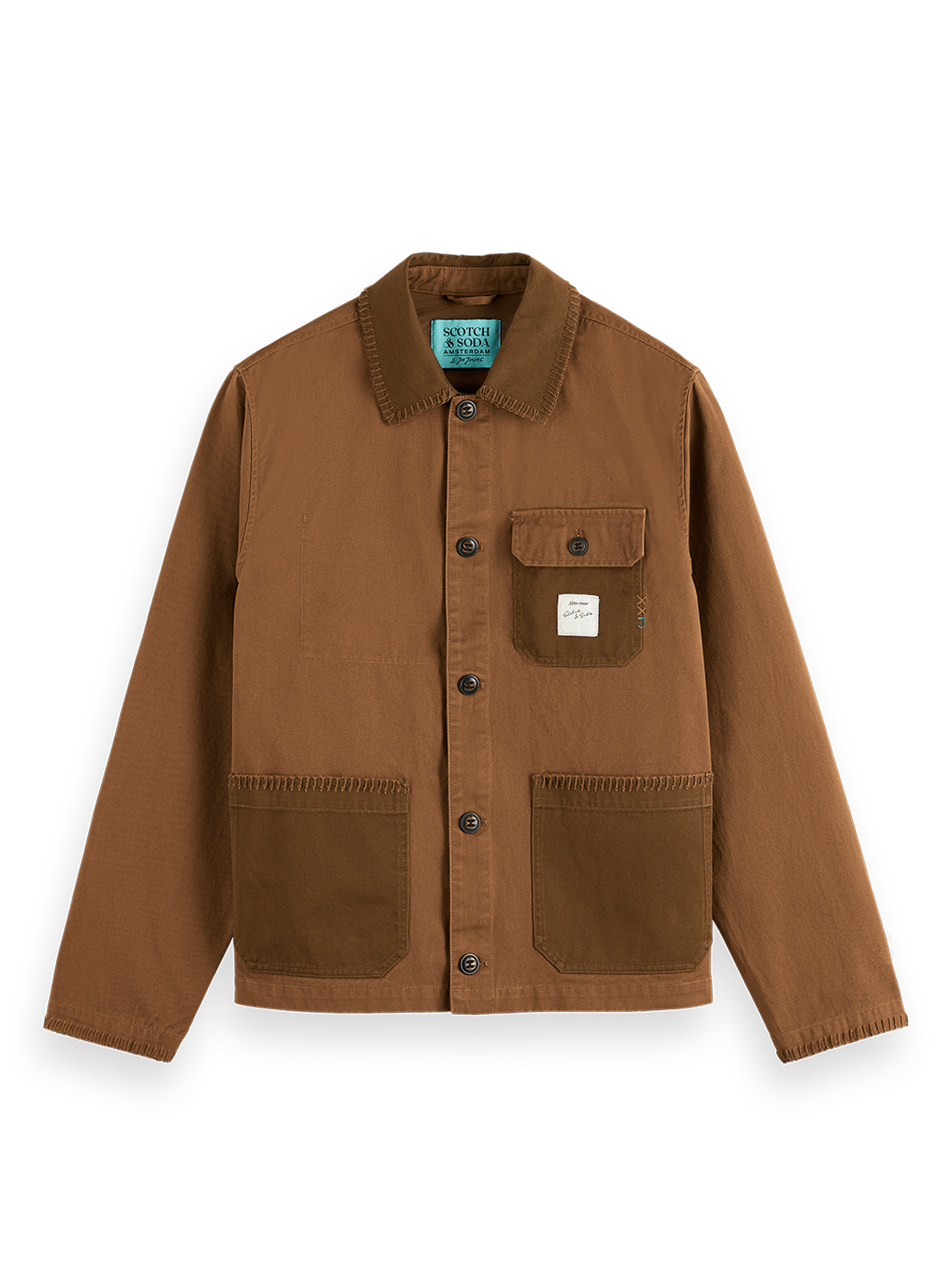 Scotch & Soda - Joe Jonas Twill Worker Chore Jacket - Bison