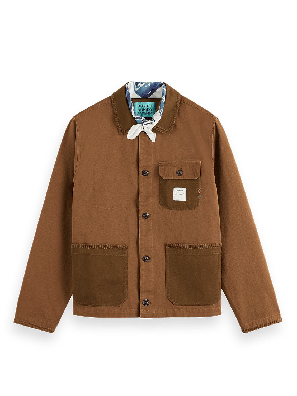 Scotch & Soda - Joe Jonas Twill Worker Chore Jacket - Bison