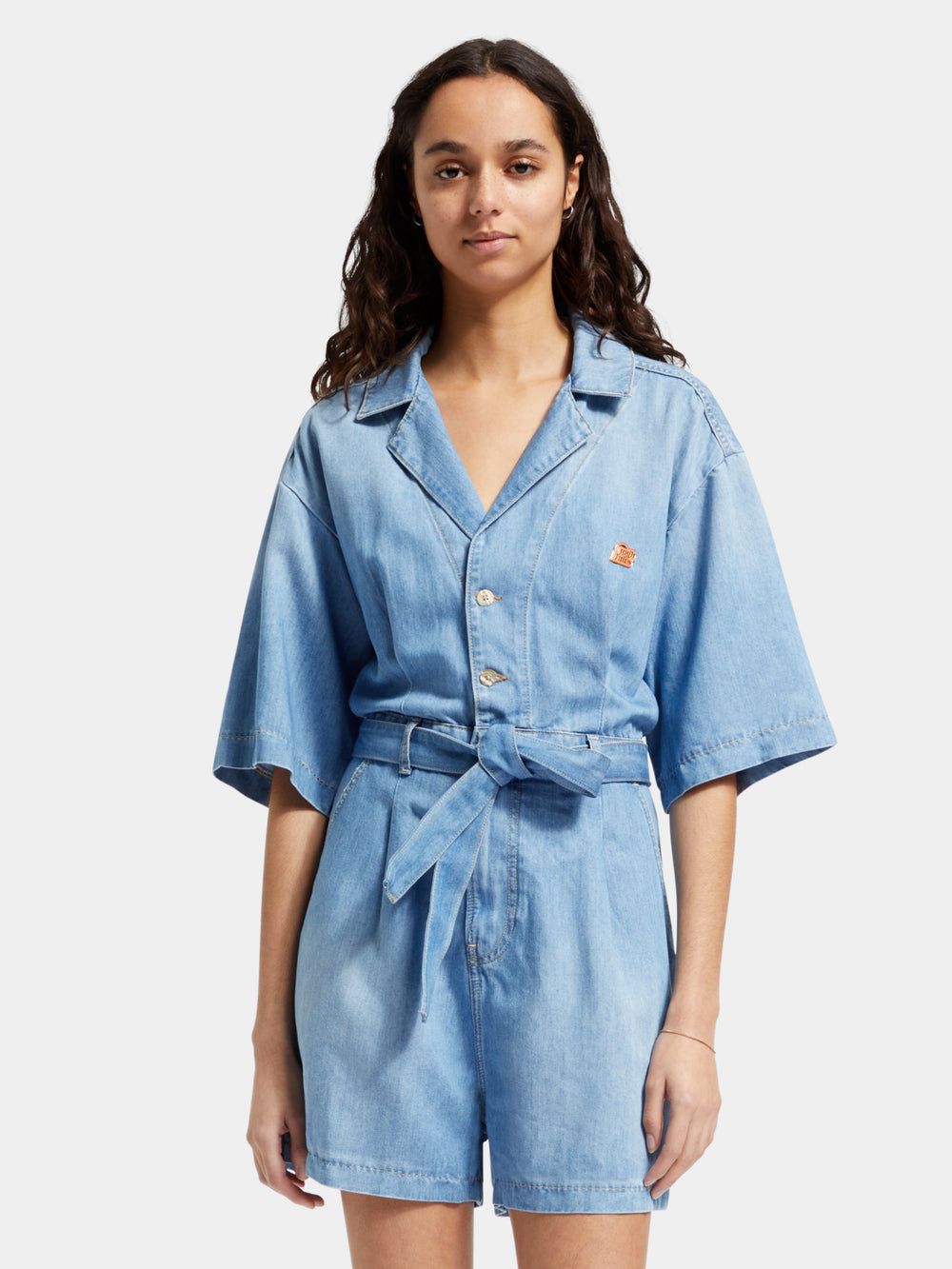 Maison Scotch - Short Sleeve Playsuit - Sea Shells