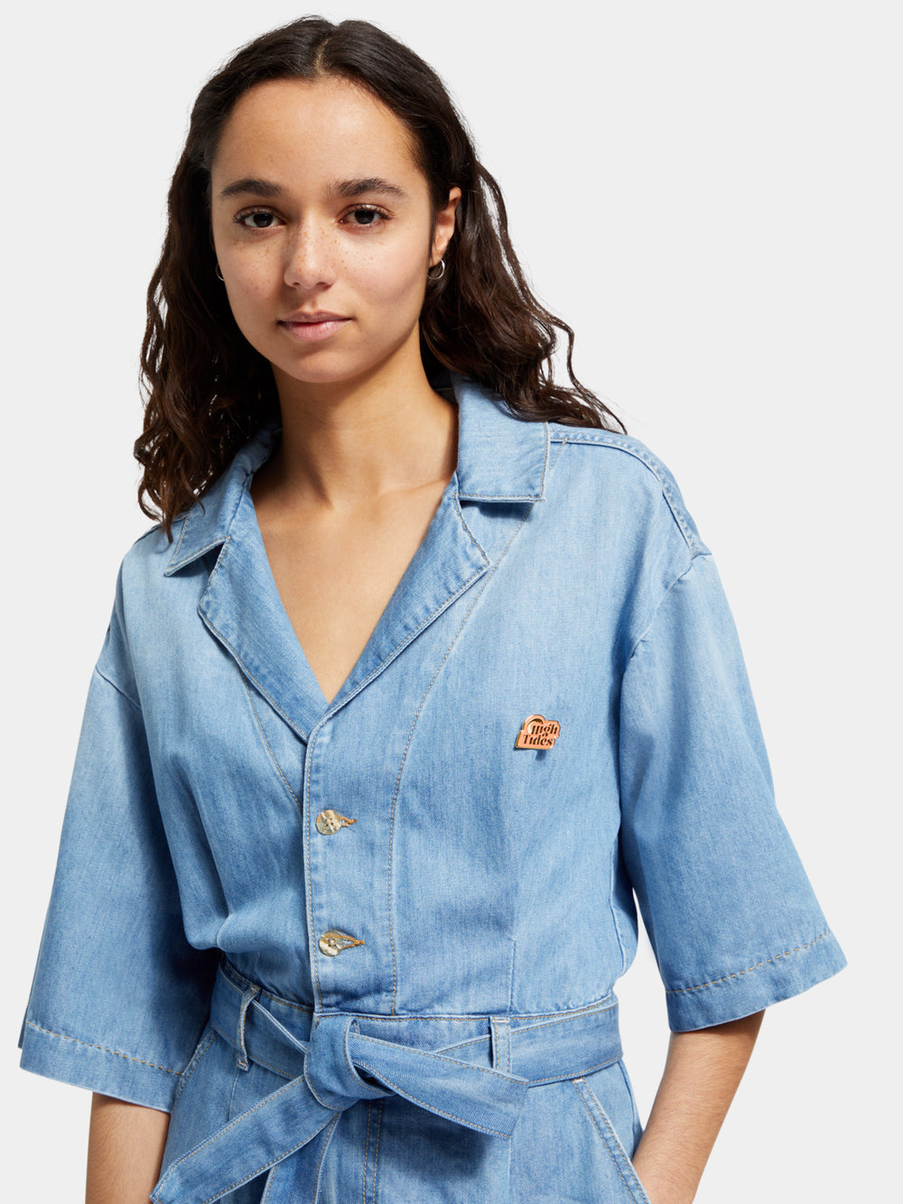 Maison Scotch - Short Sleeve Playsuit - Sea Shells