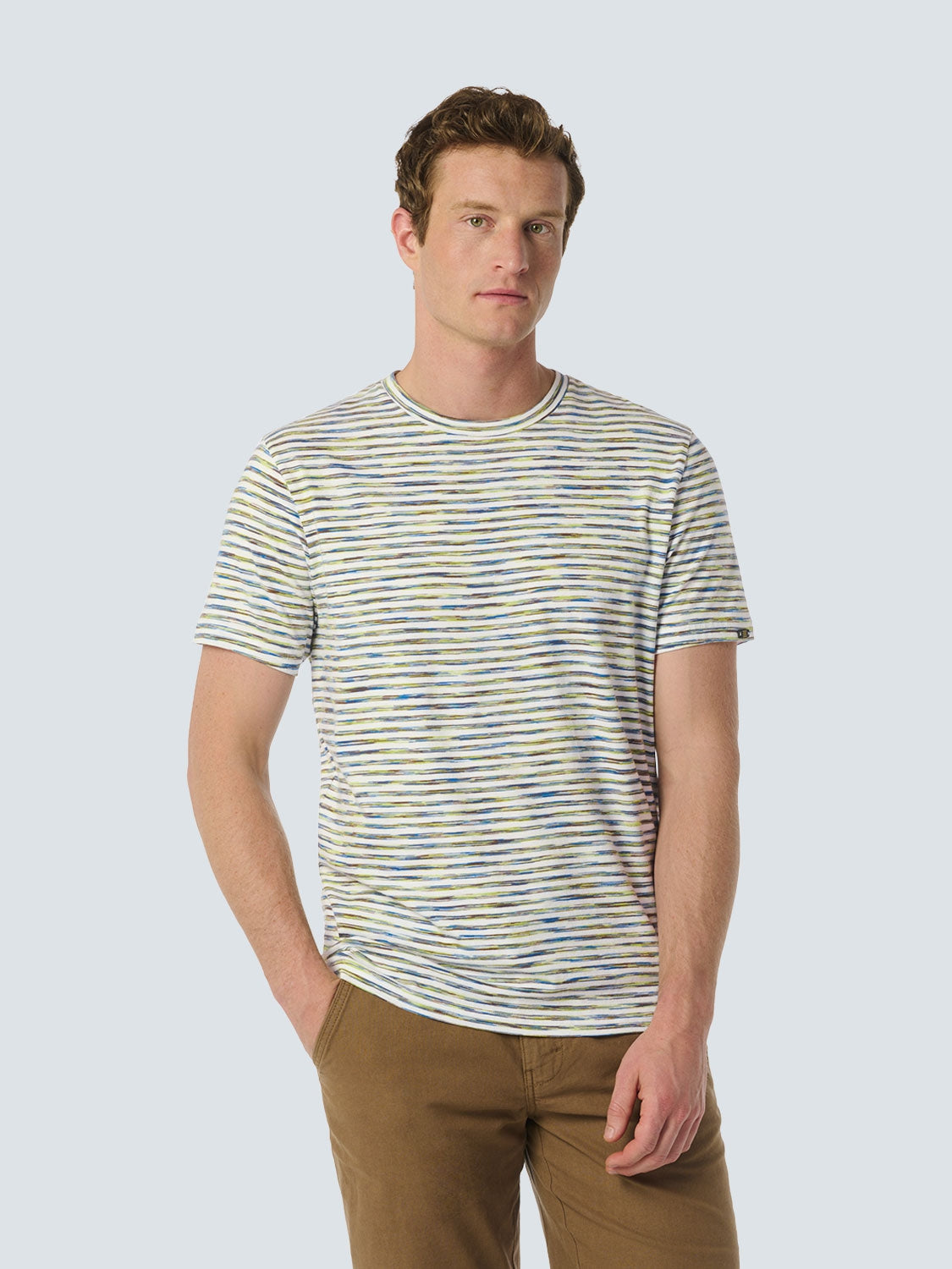 No Excess - Dutch Melange Stripe Tee - White