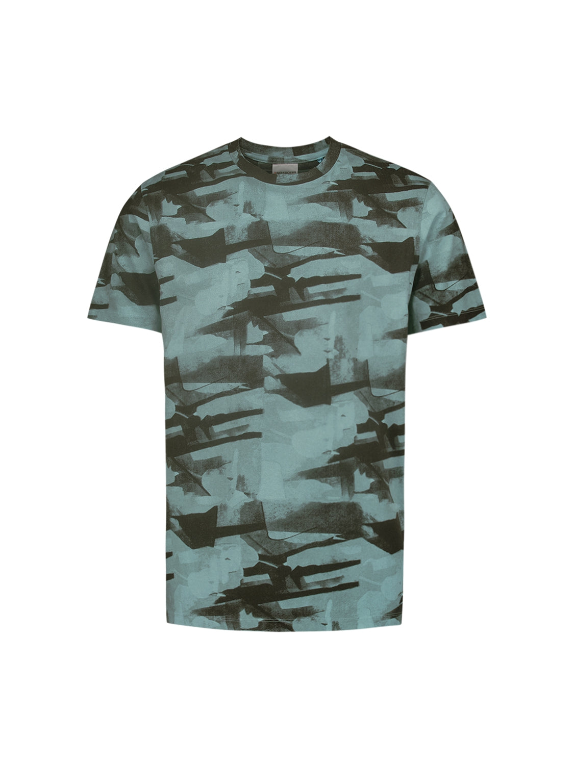 No Excess - River Print Garment Dyed Tee - Sky