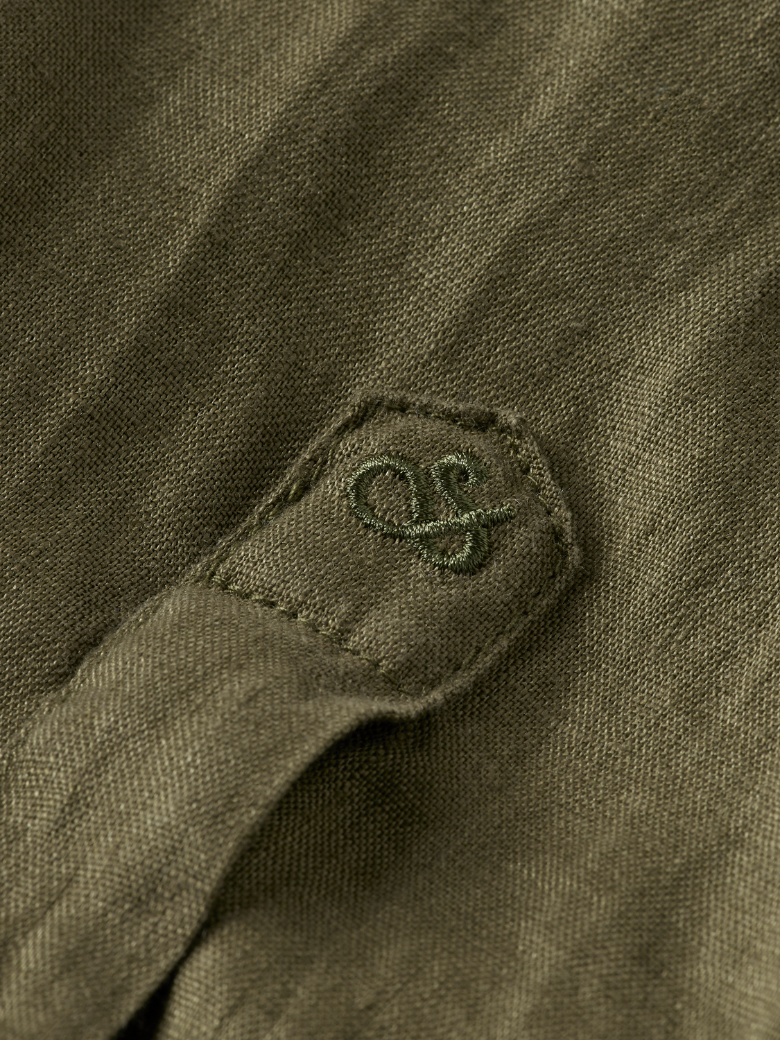 Scotch & Soda - Regular Fit Linen Shirt - Classic Green