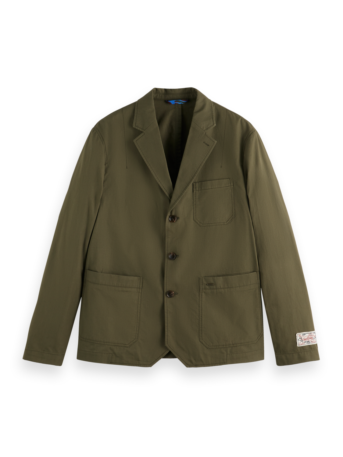 Scotch & Soda - Unconstructed Cotton-Ripstop Military Blazer - Classic Green