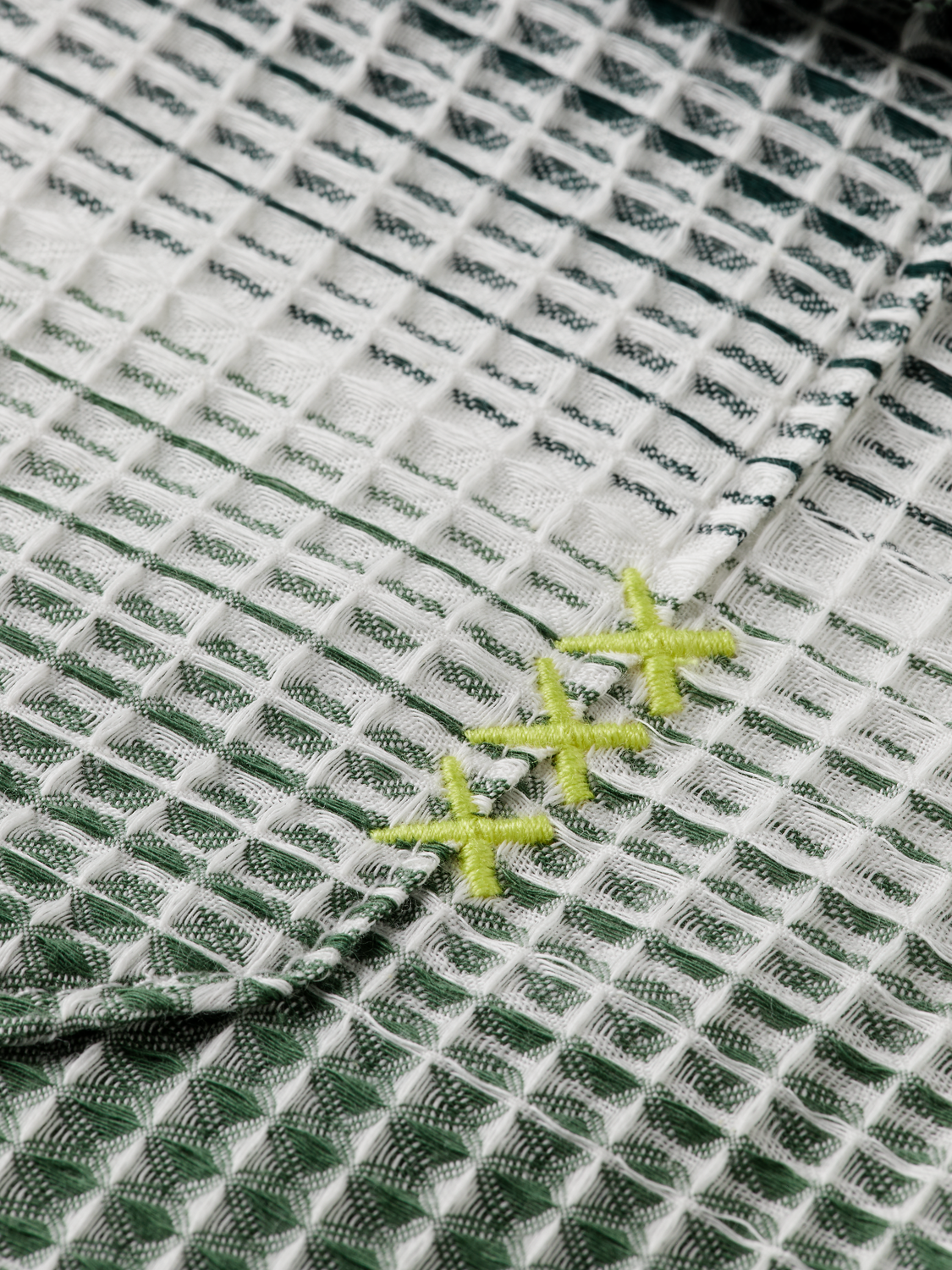 Scotch & Soda - Relaxed Fit Stripe Waffle Shirt - Amsterdam Green Stripe