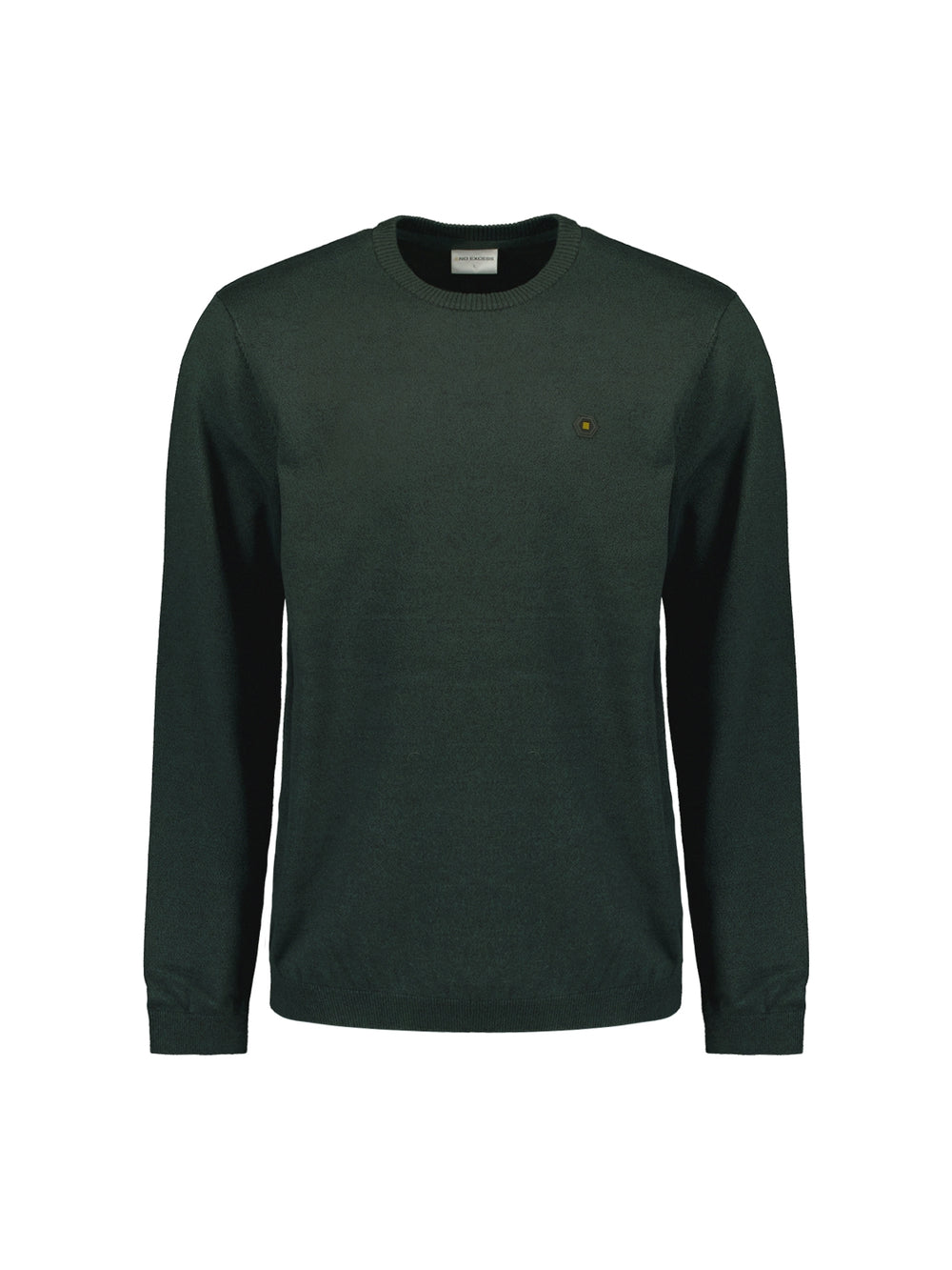 No Excess - Melange Crewneck Pullover - Dark Green