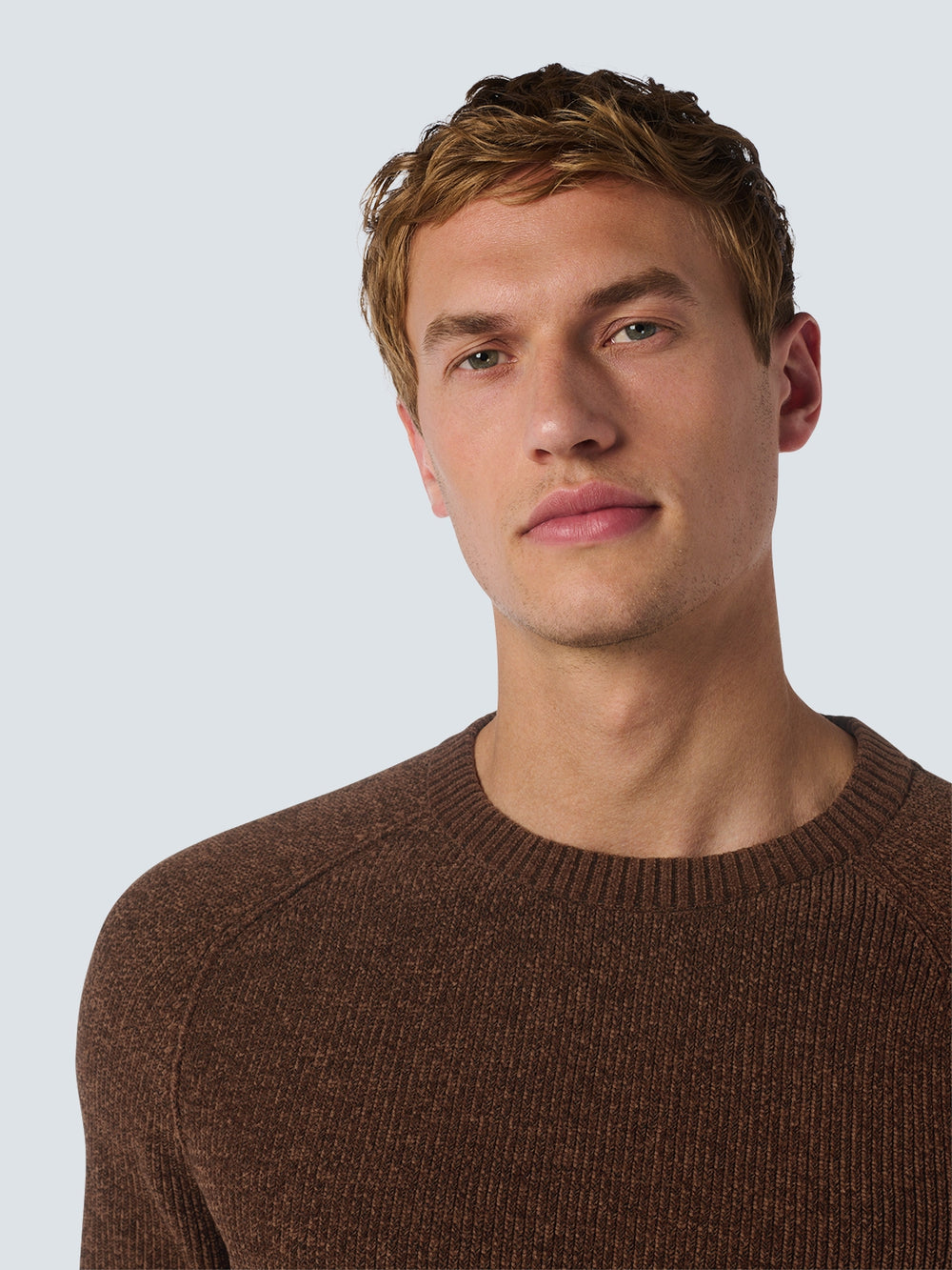 No Excess - Chenille Crewneck Pullover - Brown