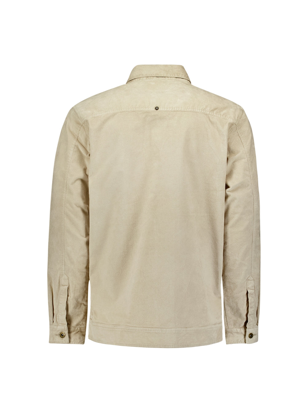 No Excess - Button Front Fine Corduroy Overshirt - Cement