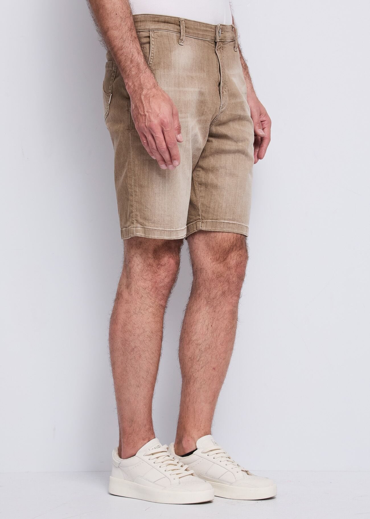 Gaudi - Pablo Denim Chino Short  - Silver Mink
