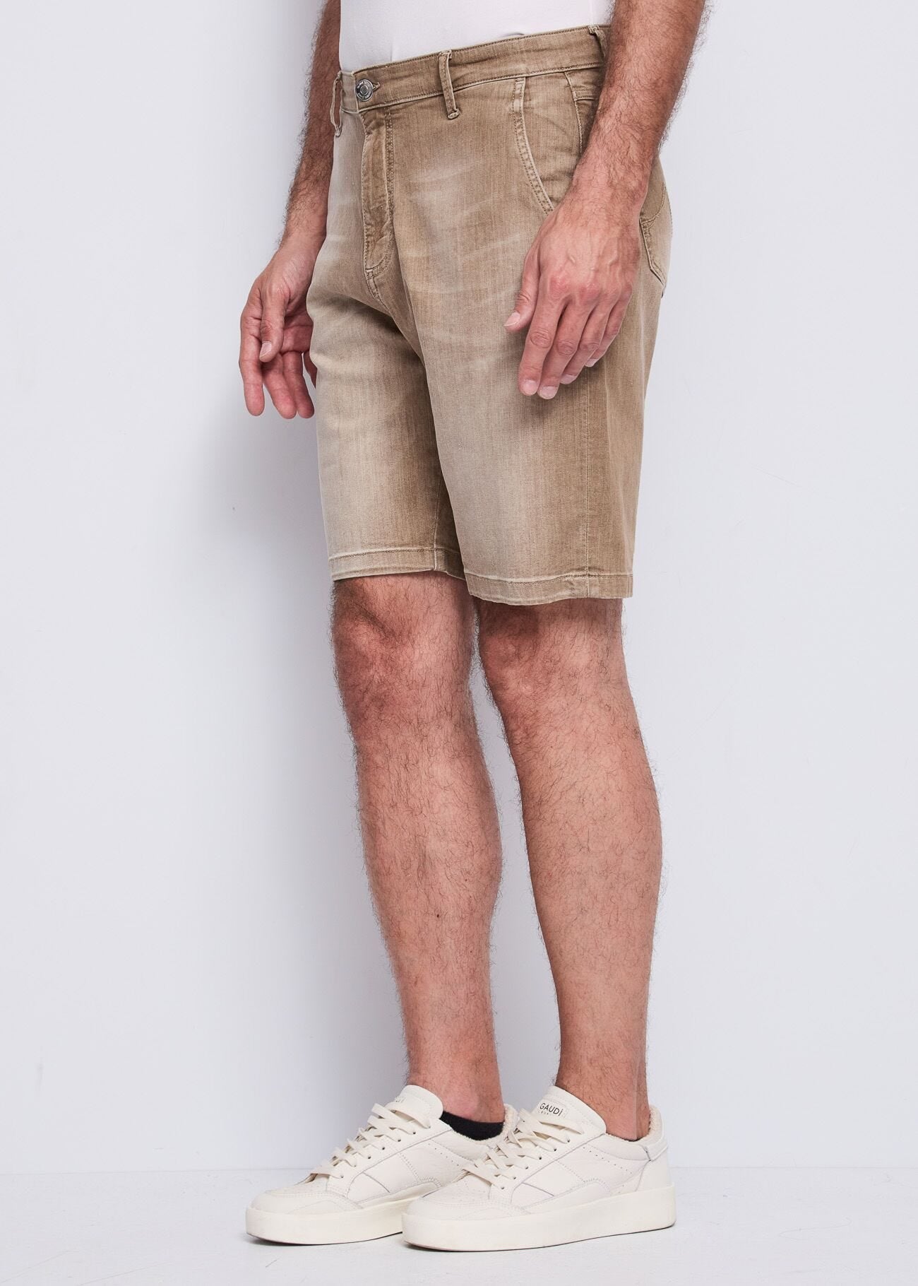 Gaudi - Pablo Denim Chino Short  - Silver Mink