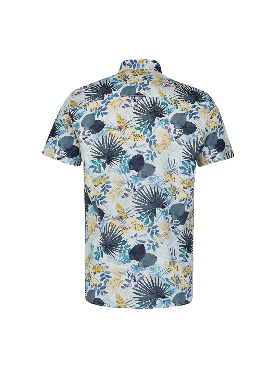 No Excess - Allover Printed SS Shirt - Blue