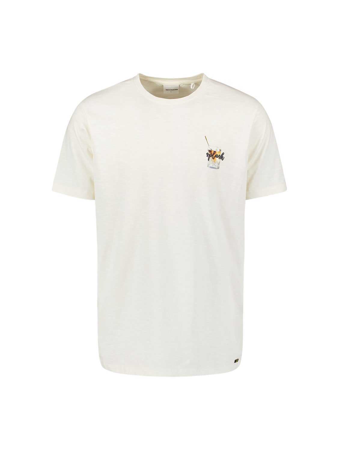 No Excess - Splash Embroidered Tee - Natural