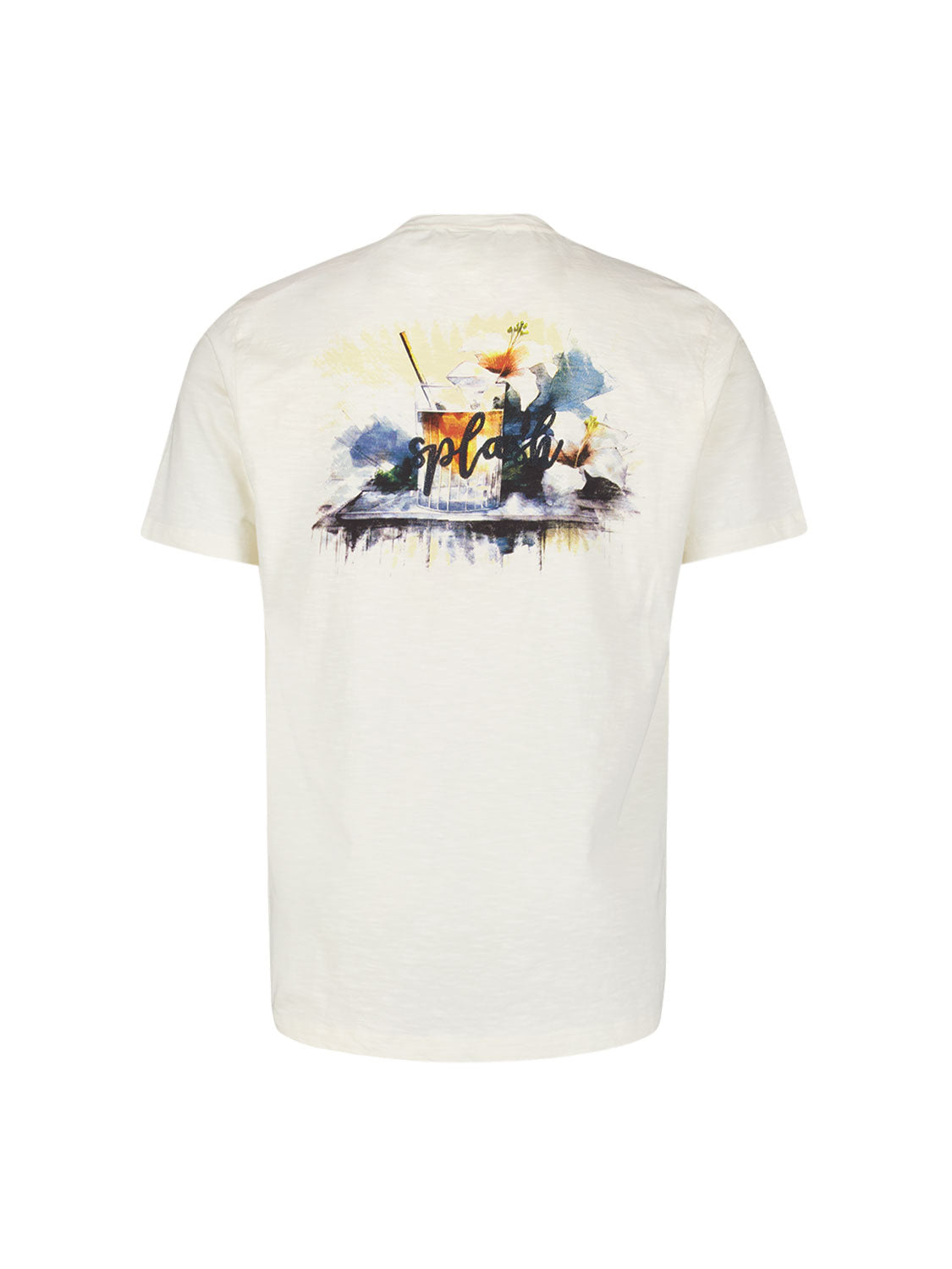 No Excess - Splash Embroidered Tee - Natural