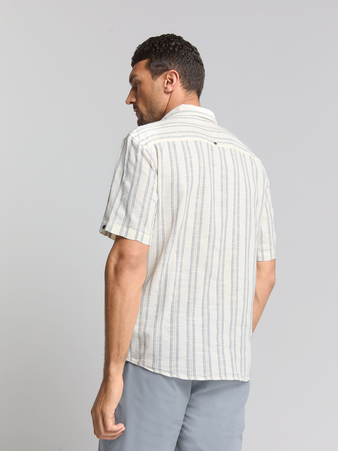 No Excess - Multi Weave SS Shirt - Off White