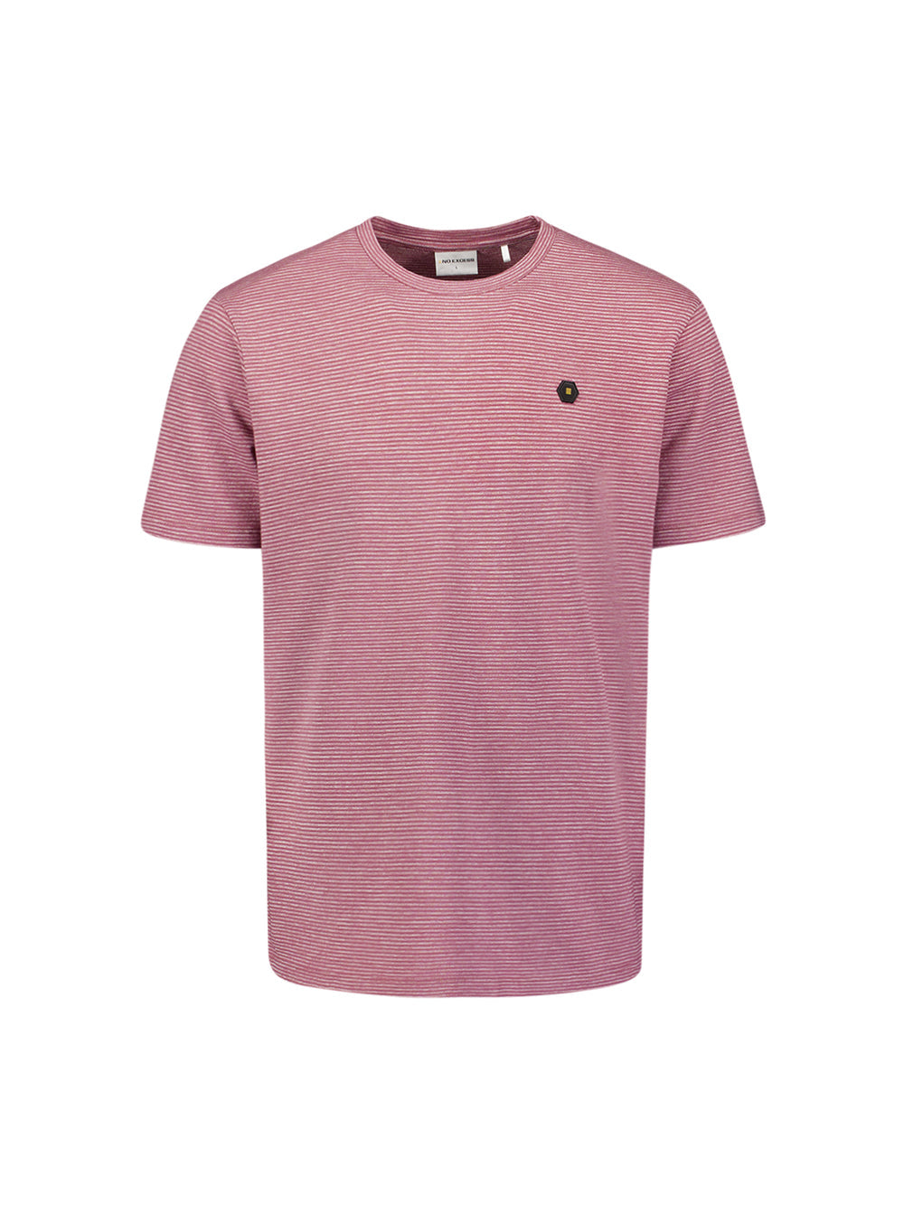 No Excess - Striped Melange Tee - Dark Wine