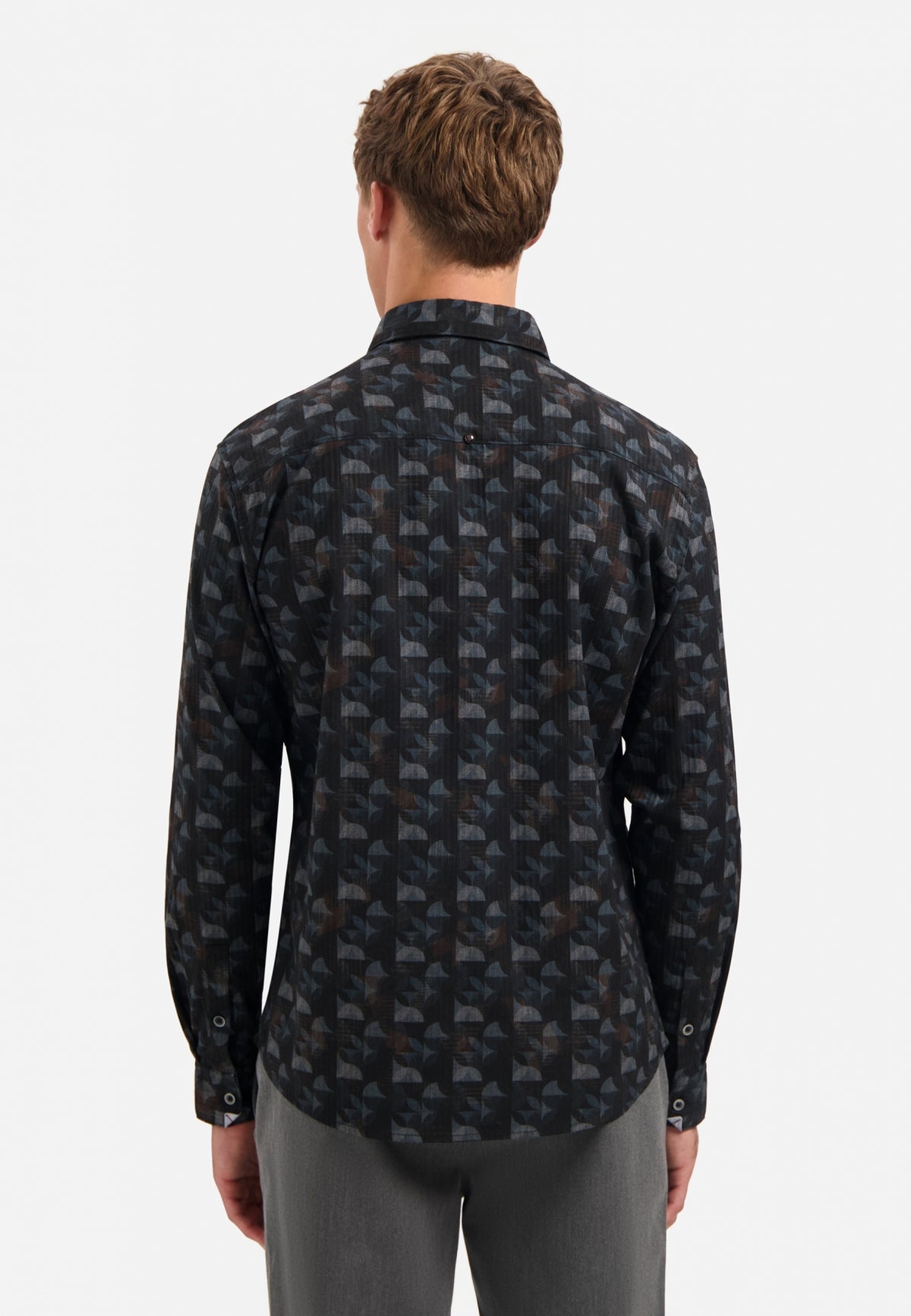 No Excess - Abstract Stripe LS Shirt - Night